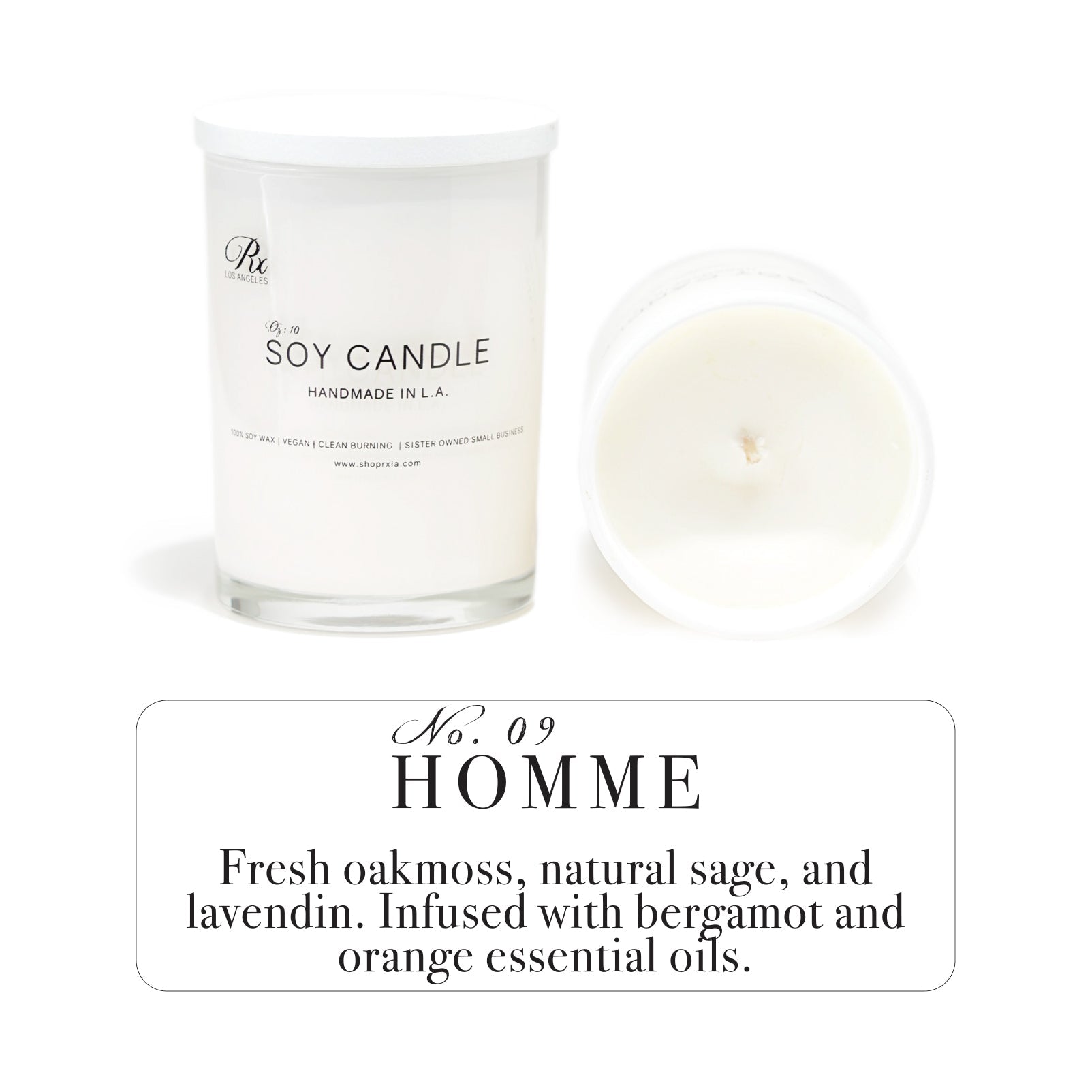 Homme: 100% Soy Wax Candle