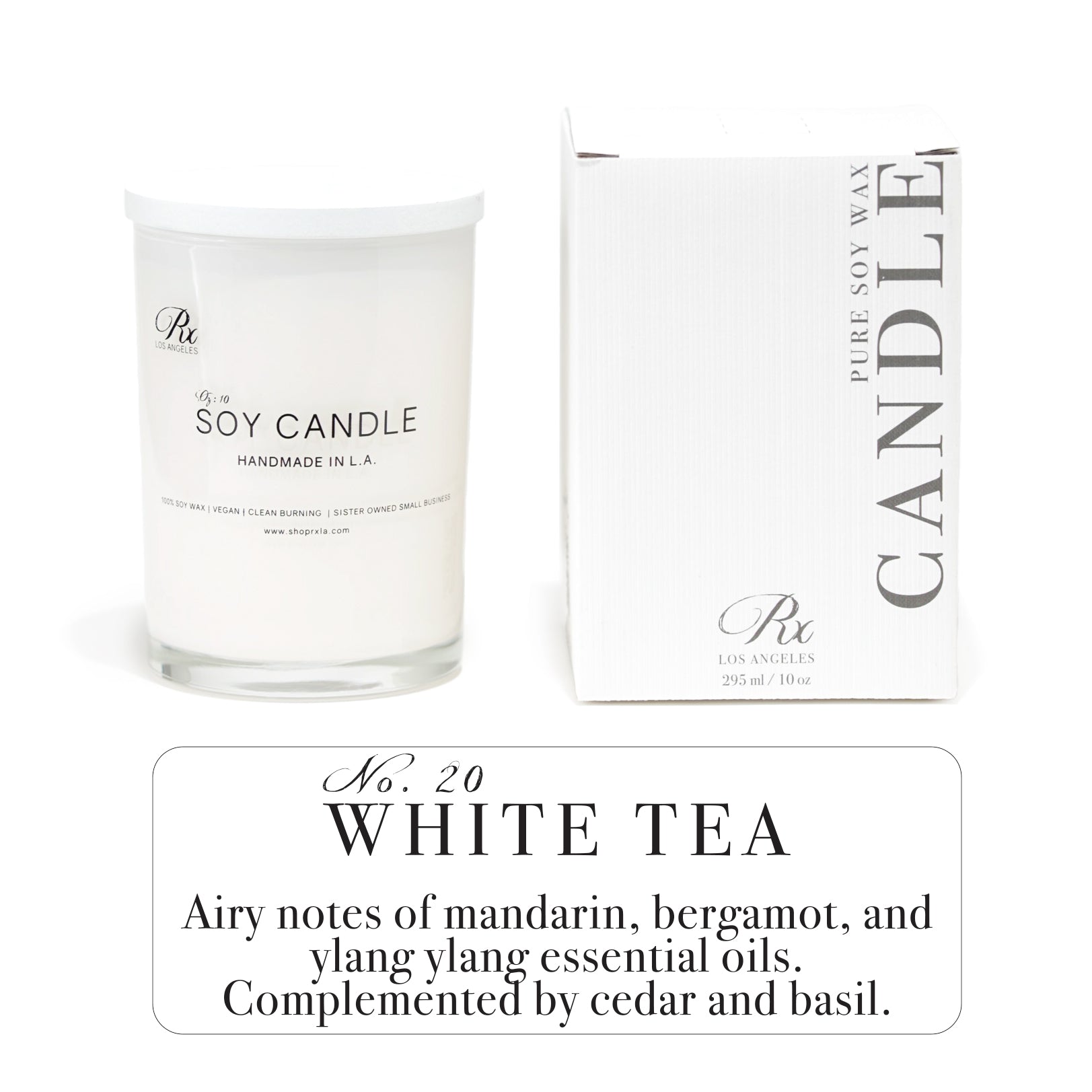White Tea: 100% Soy Wax Candle