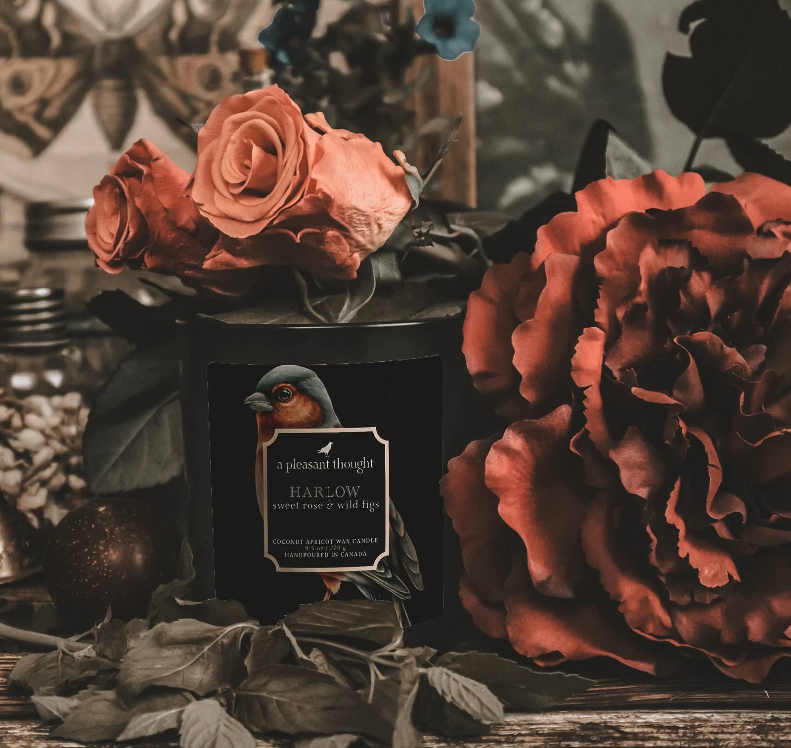 HARLOW | Sweet Rose & Wild Figs | Raven Candle