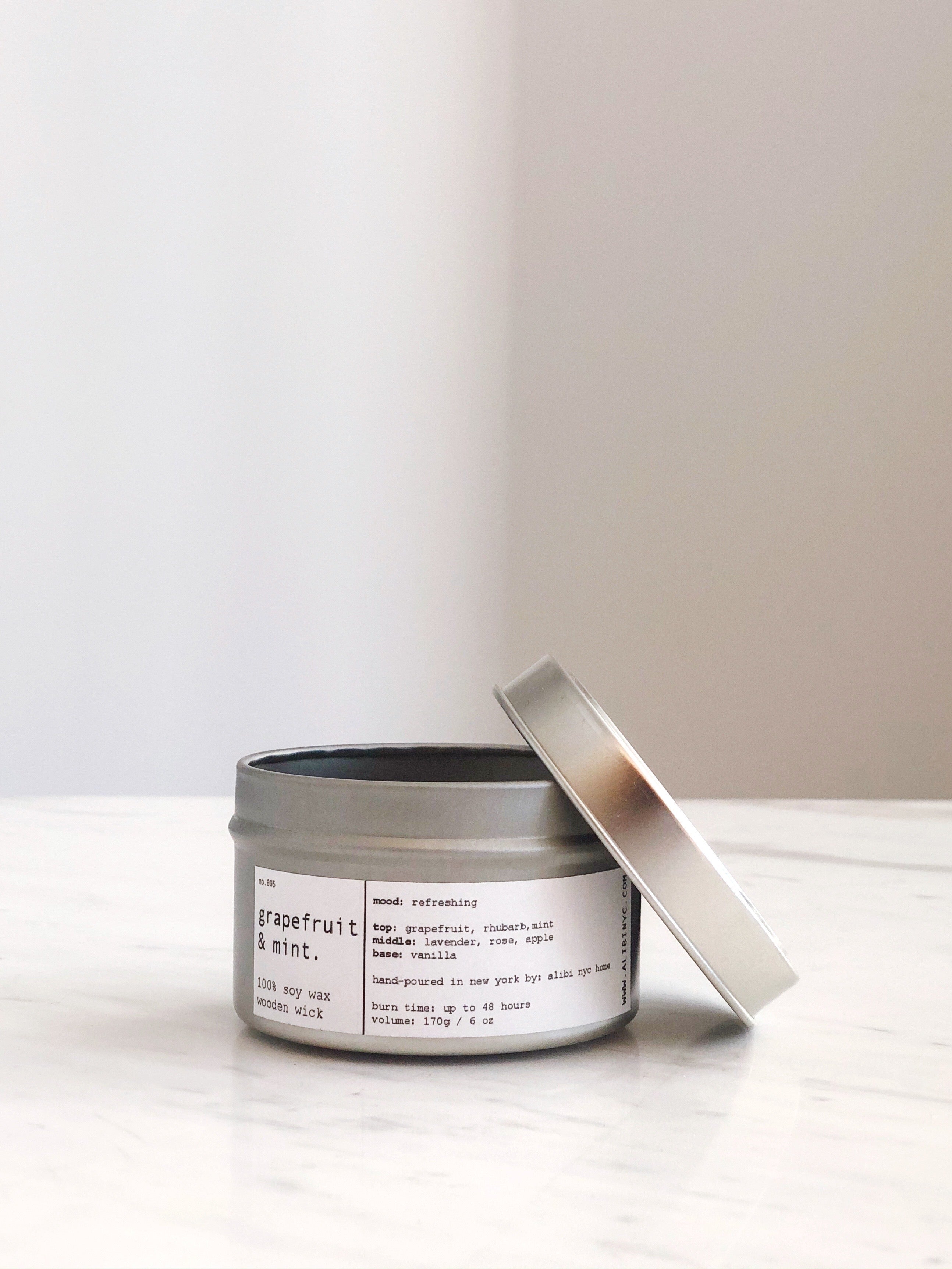 SWEET GRAPEFRUIT | 100% SOY TRAVEL SIZE CANDLE