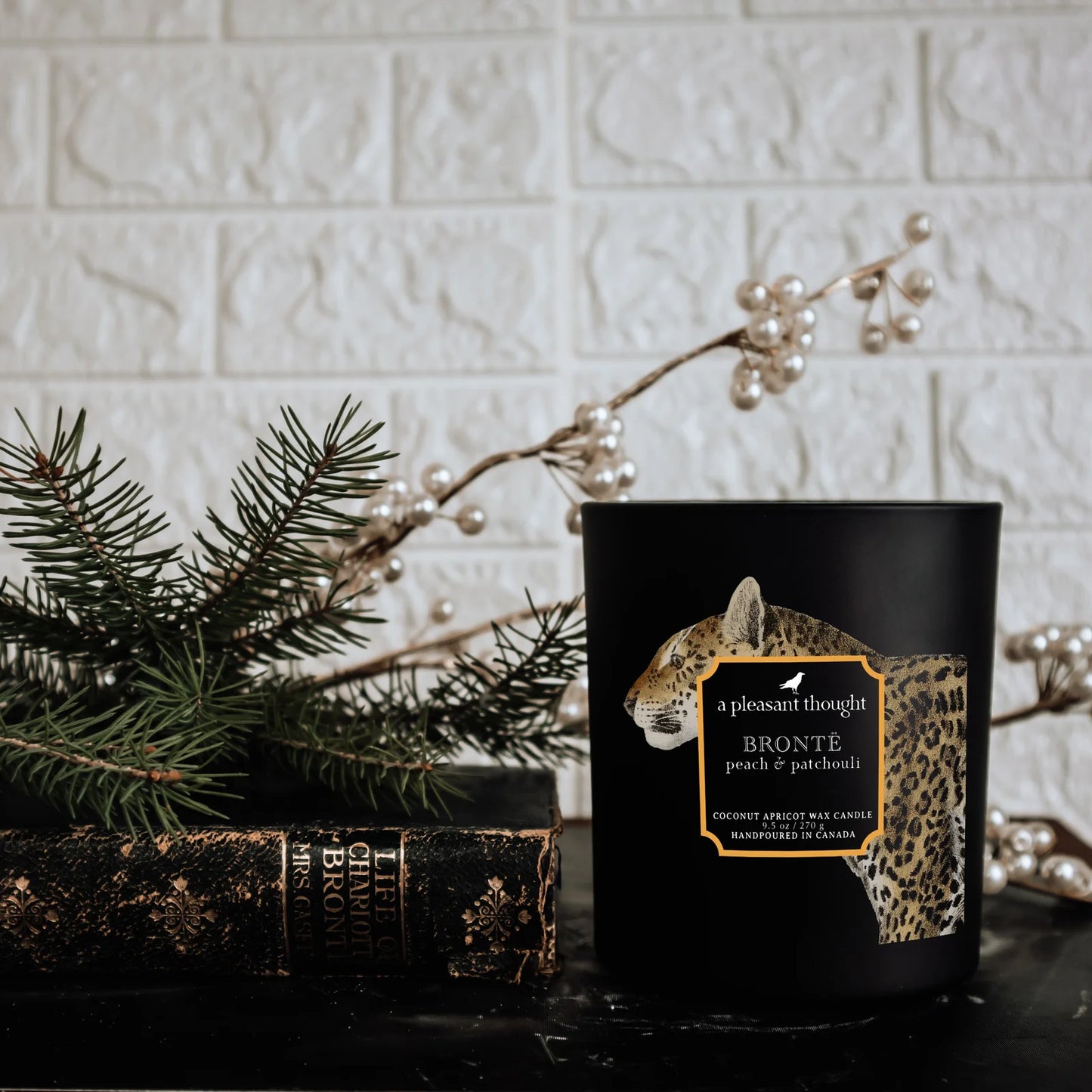 BRONTË | Peach & Patchouli | Raven Candle