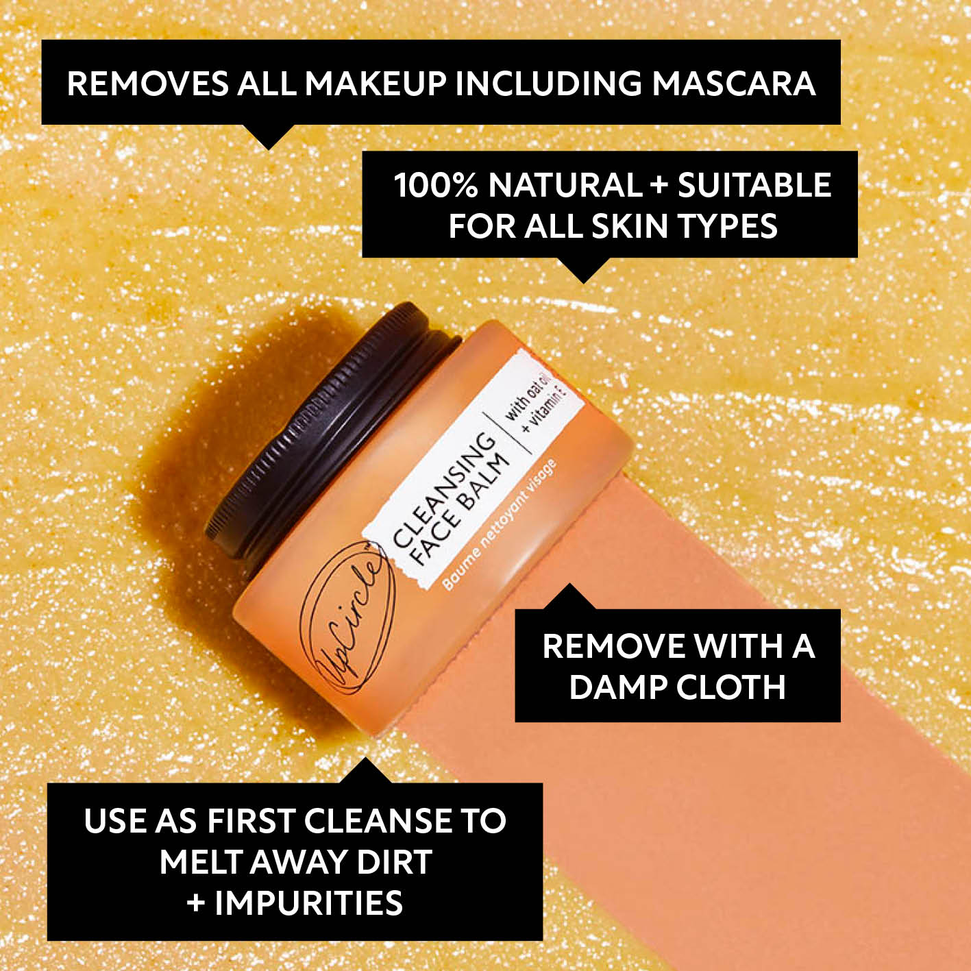 Cleansing Face Balm with Oat Oil + Vitamin E