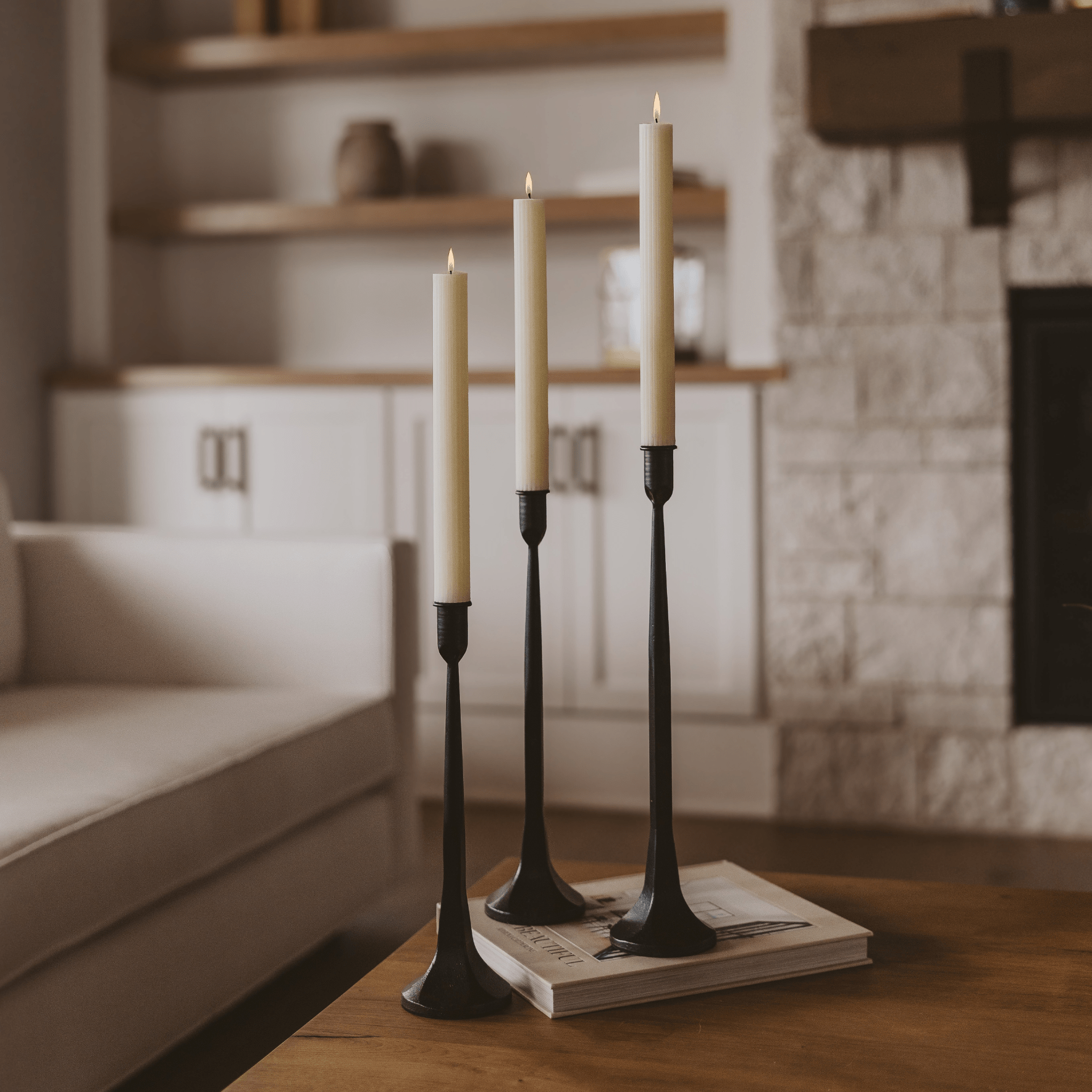 Cast Iron Taper Candle Holders