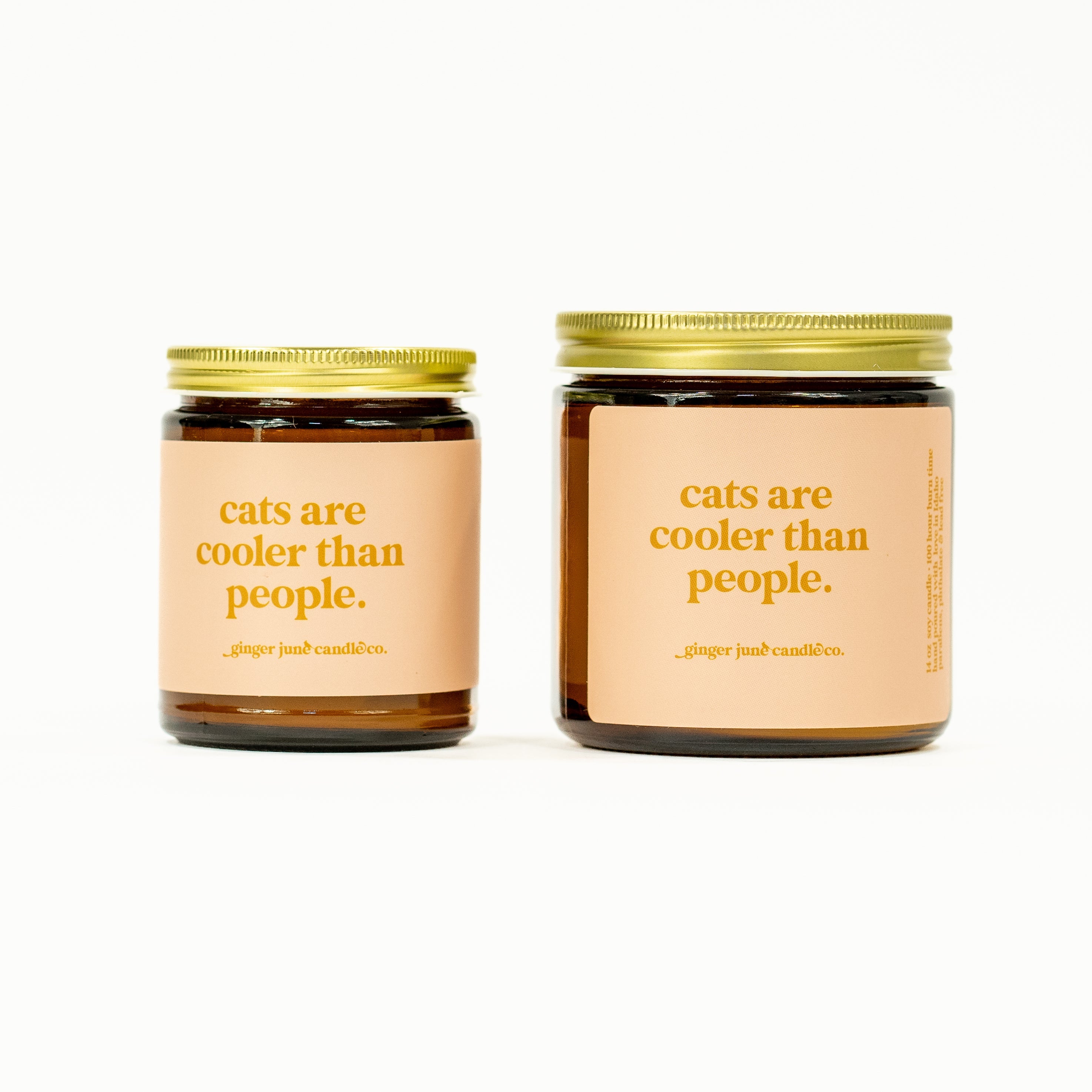 cats are cooler than people • soy candle • 2 sizes, 2 colors to choose from