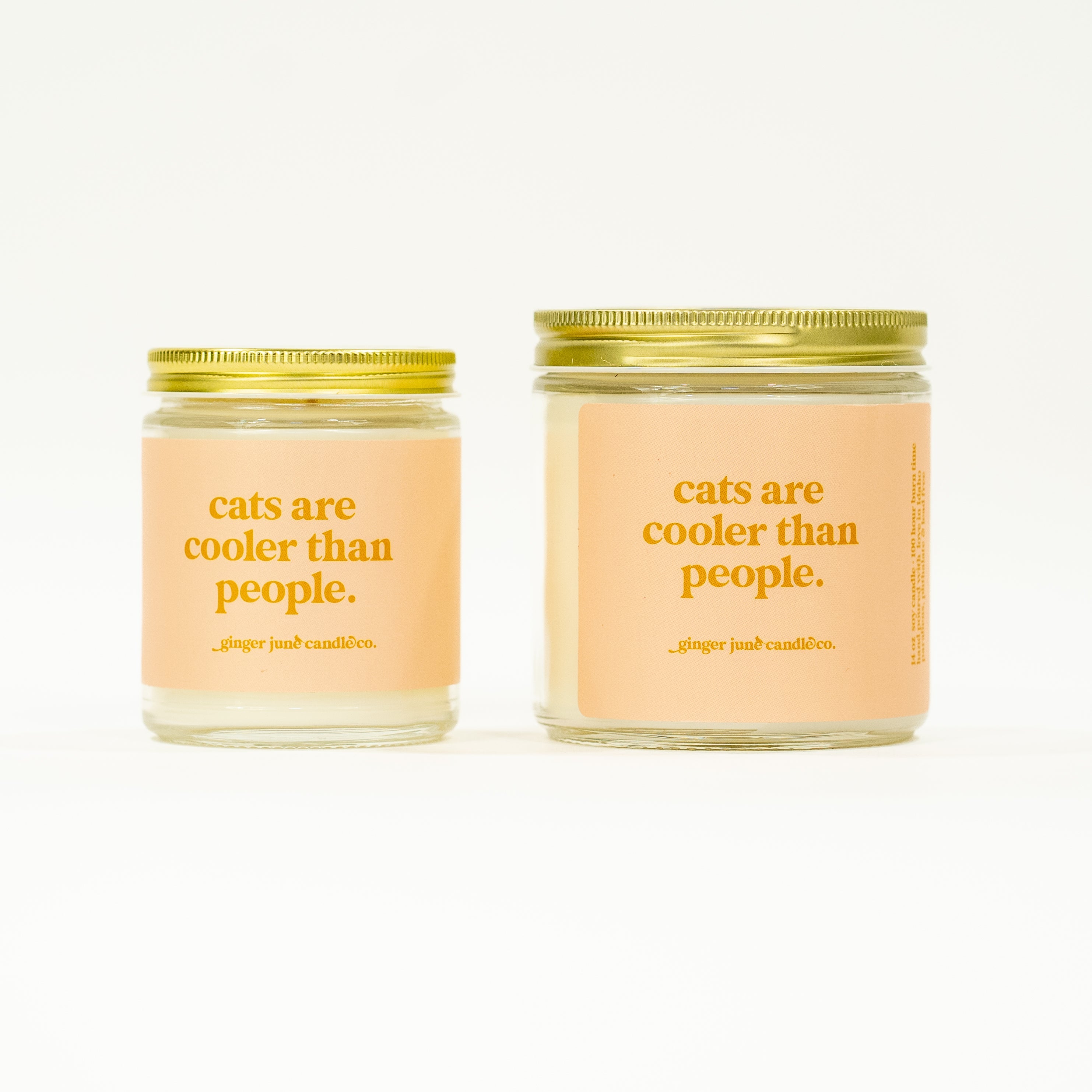 cats are cooler than people • soy candle • 2 sizes, 2 colors to choose from