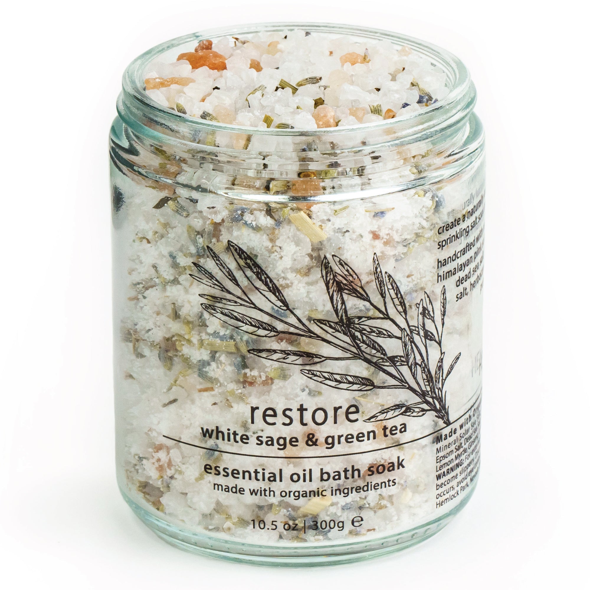 Restore White Sage & Green Tea Essential Oil Bath Soak