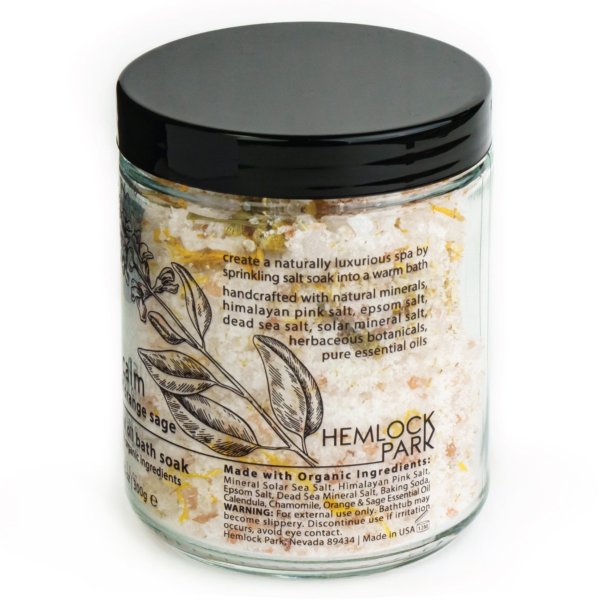 Calm Blood Orange Sage Essential Oil Bath Soak