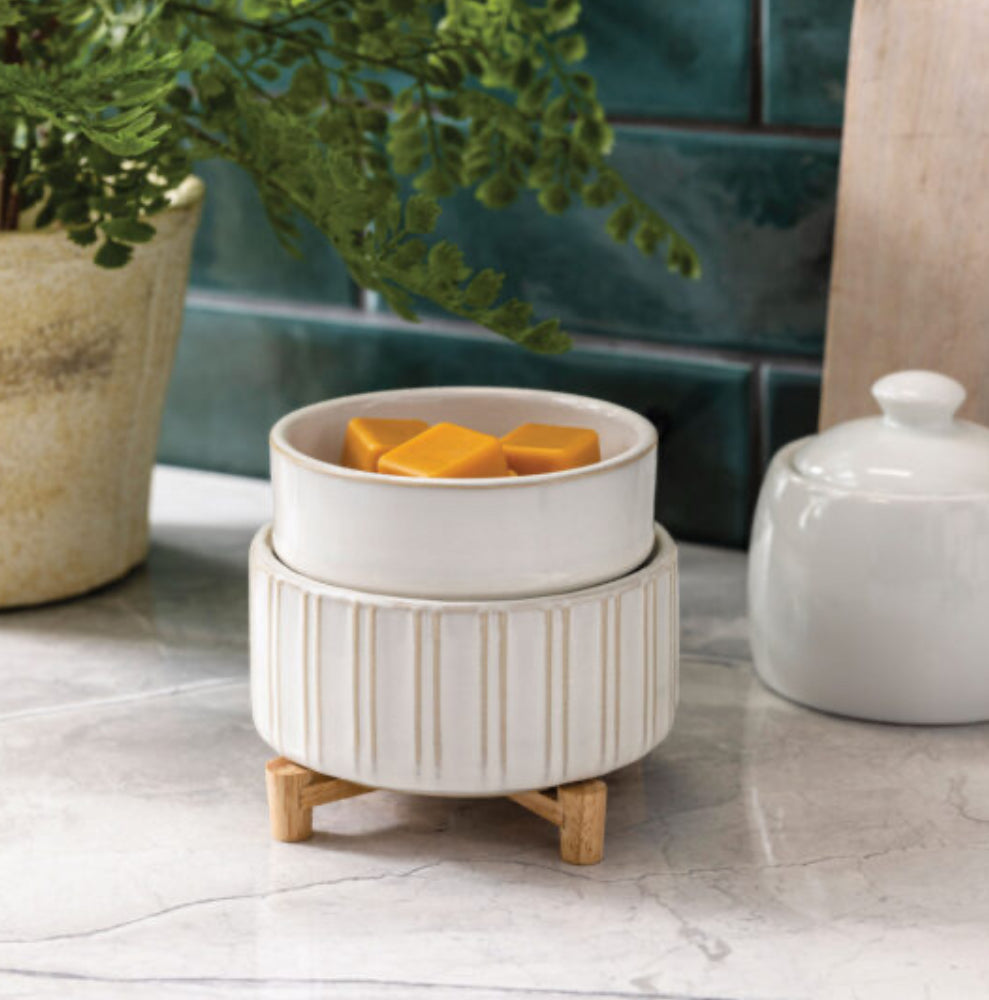 Ceramic & Wood 2-In-1 Classic Fragrance Warmer