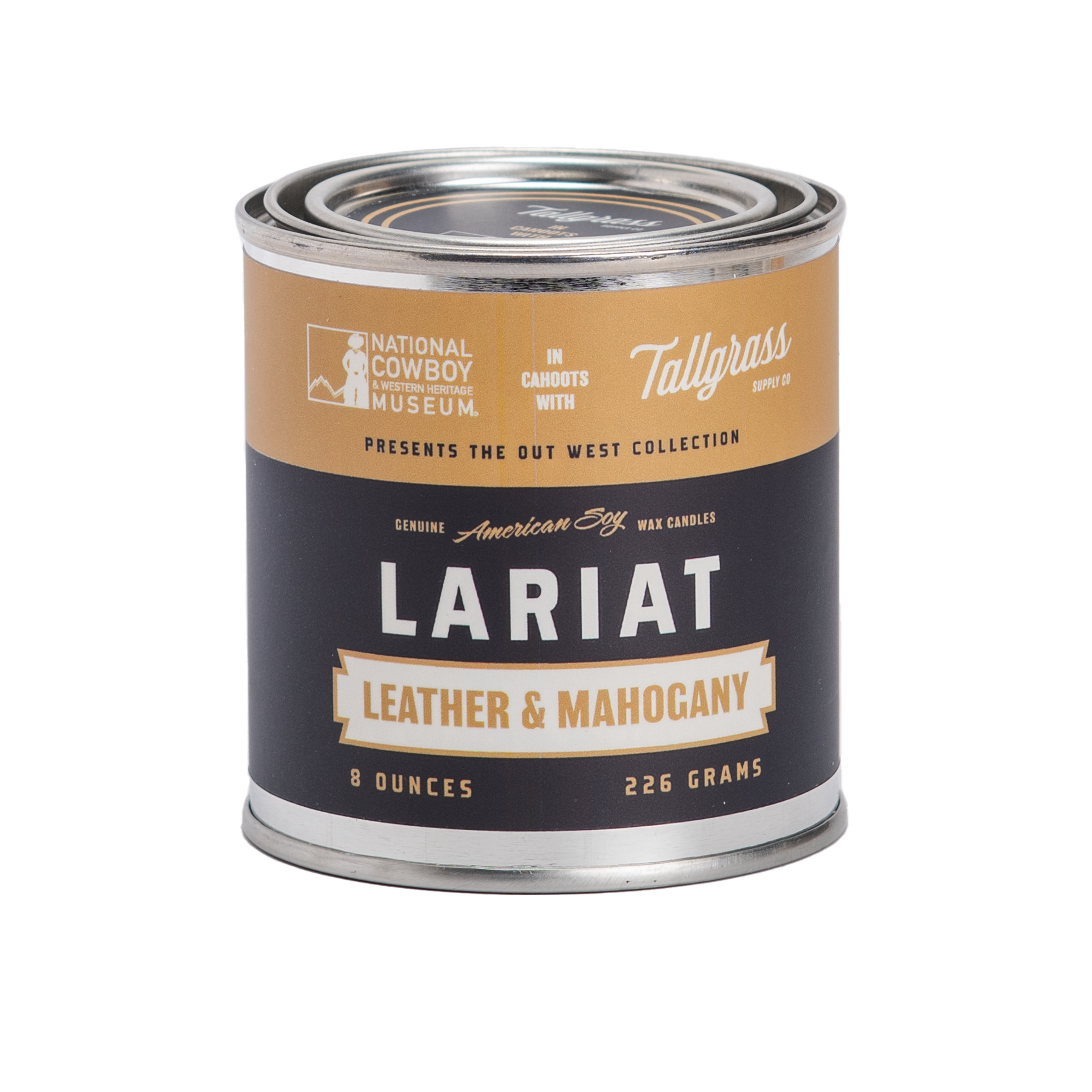 Lariat: Leather + Mahogany Soy Wax Candle