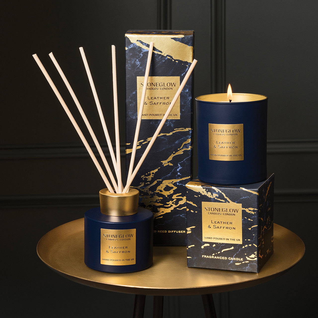 Luna - Leather & Saffron - Reed Diffuser