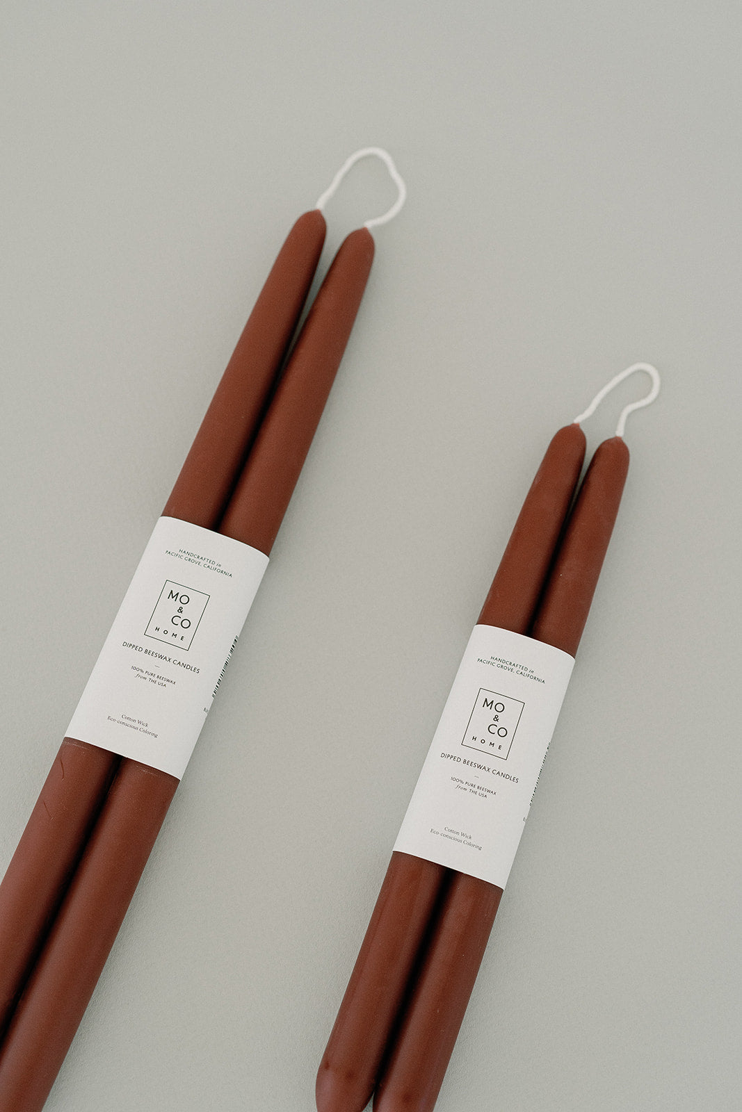 Burgundy | Dipped Beeswax Taper Candles