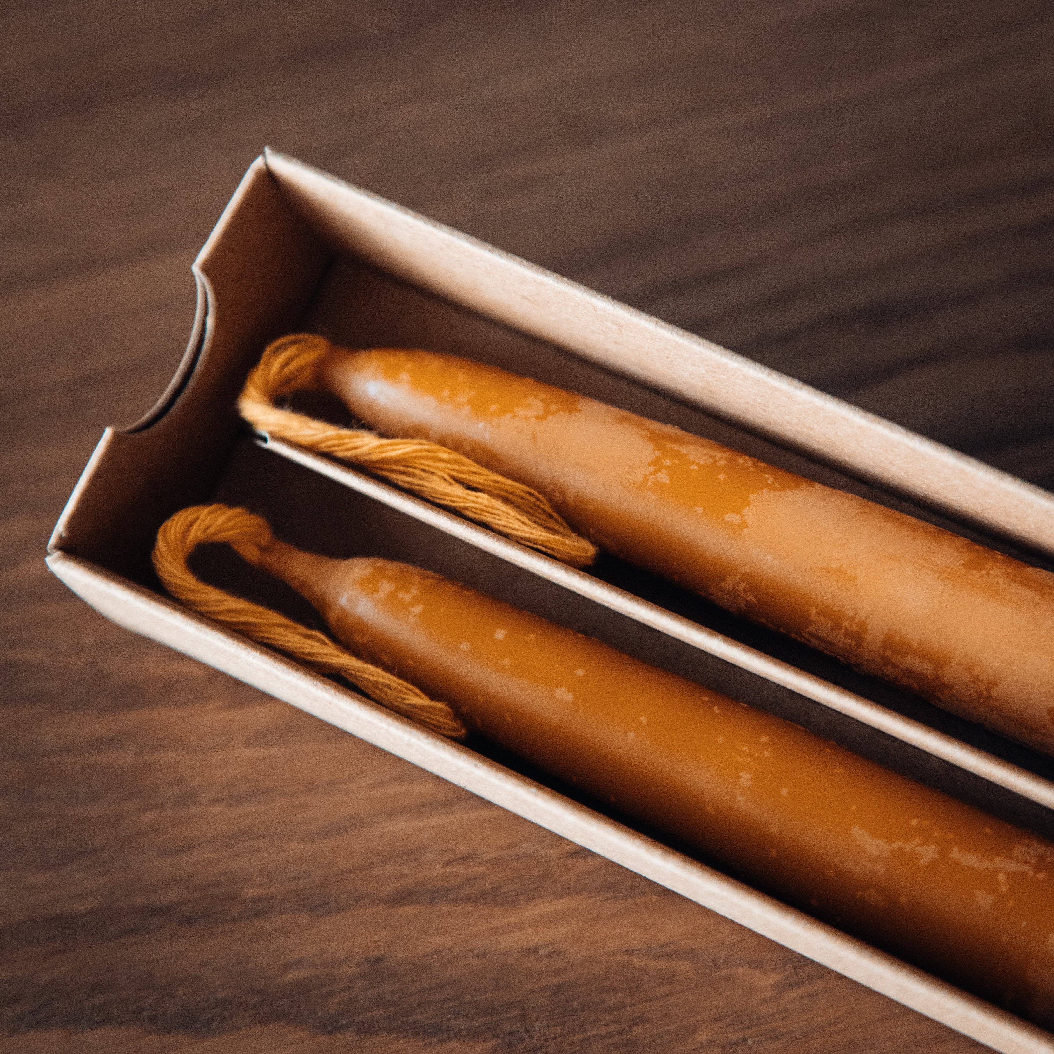 Melissa Taper Beeswax Candles - Set of 2