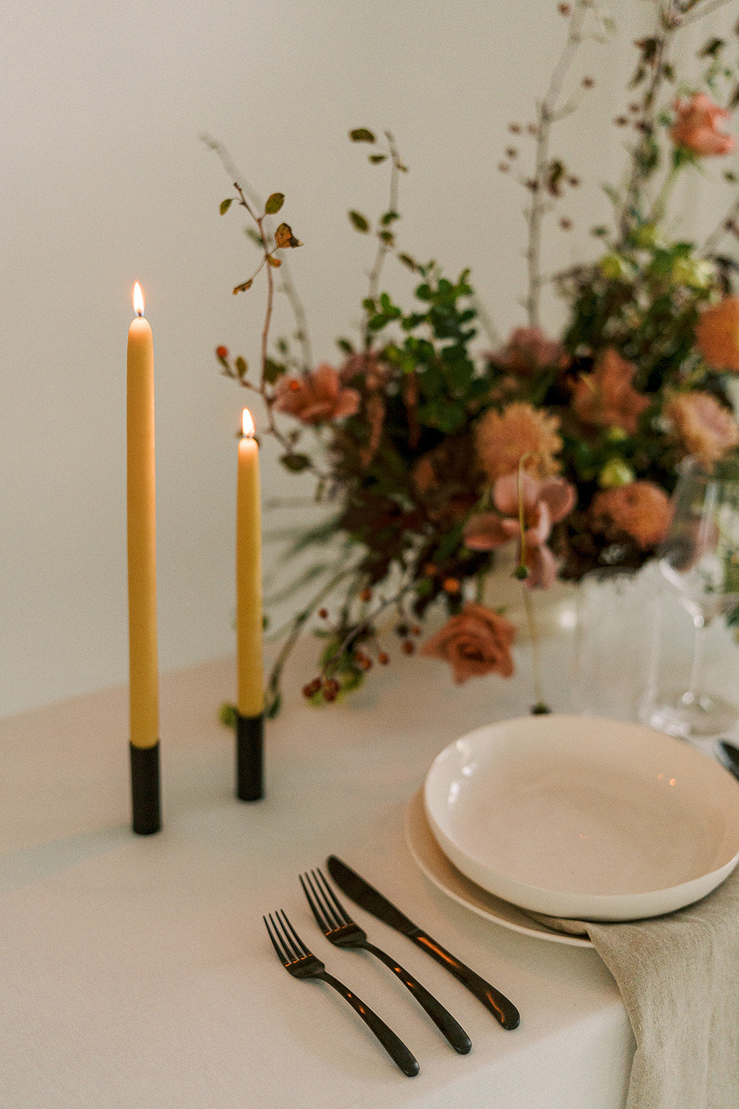 Natural Gold | Dipped Beeswax Taper Candles