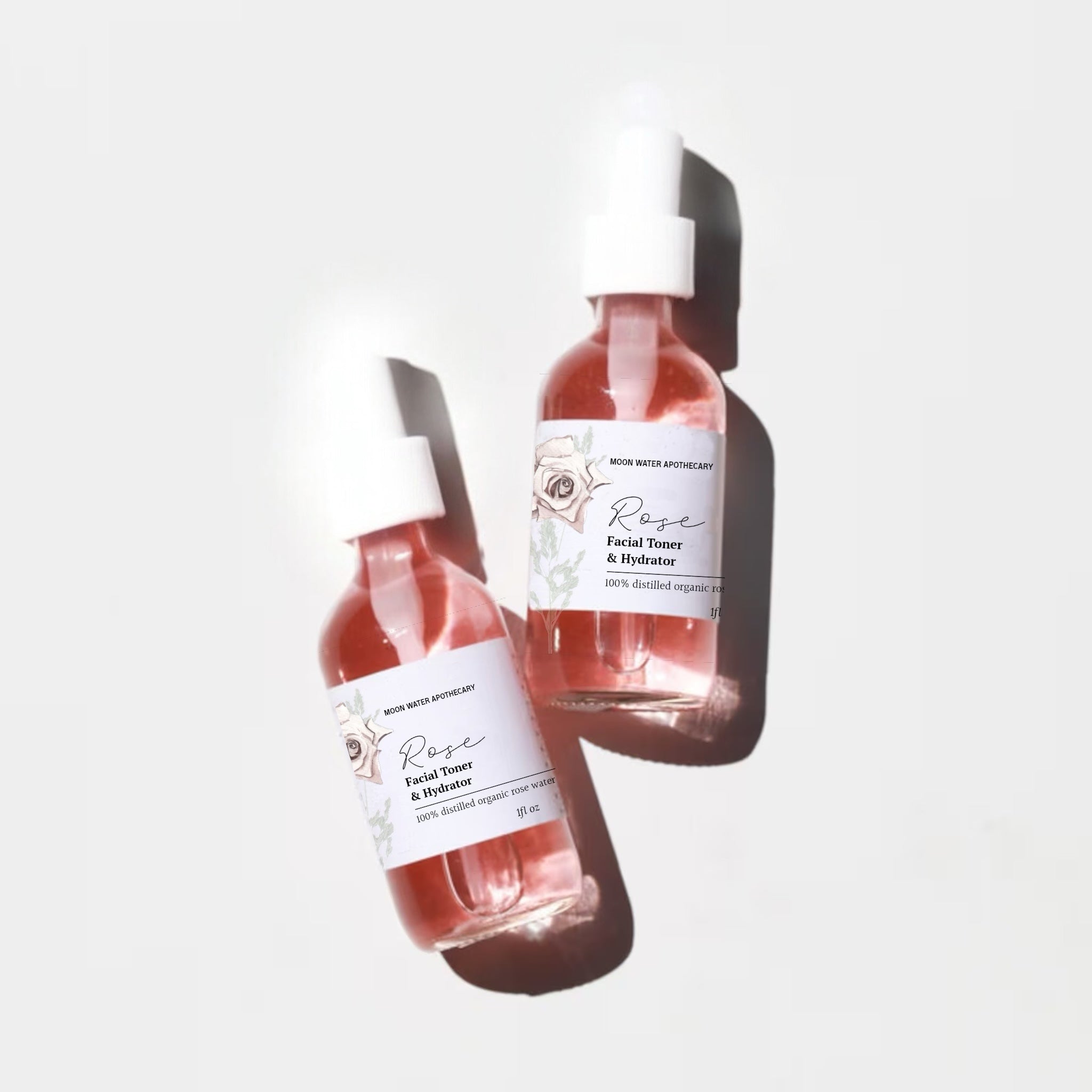 Handcrafted Rose Water Facial Toner, ALL Skin Types -- Organic Soothing, Hydrating Skin Care