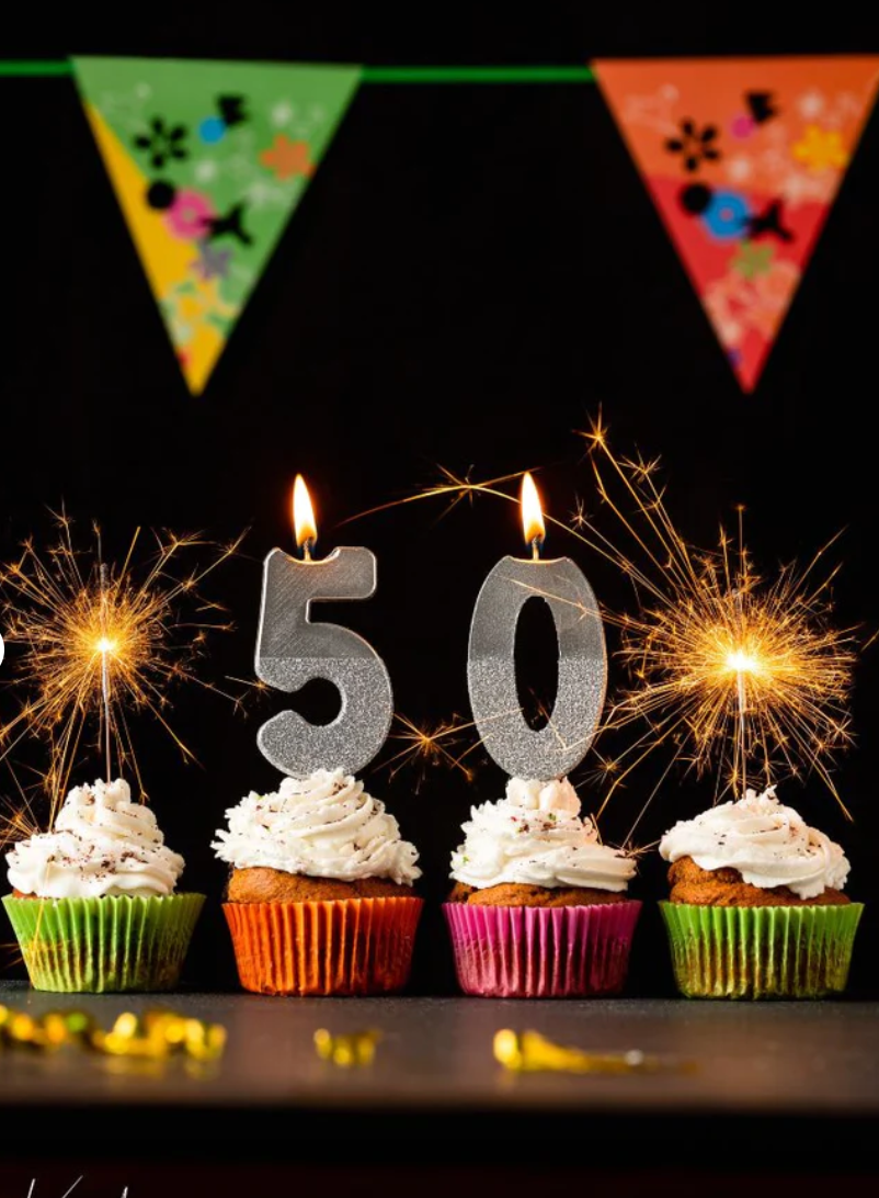 # 0 - Silver Glitter Birthday Candle