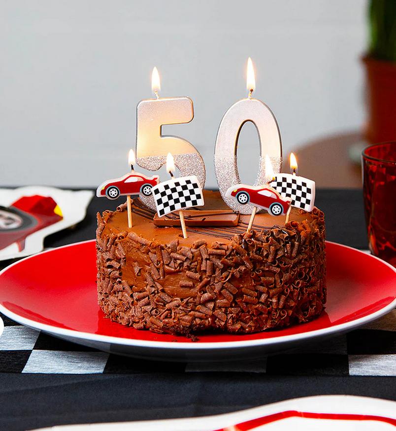 # 0 - Silver Glitter Birthday Candle