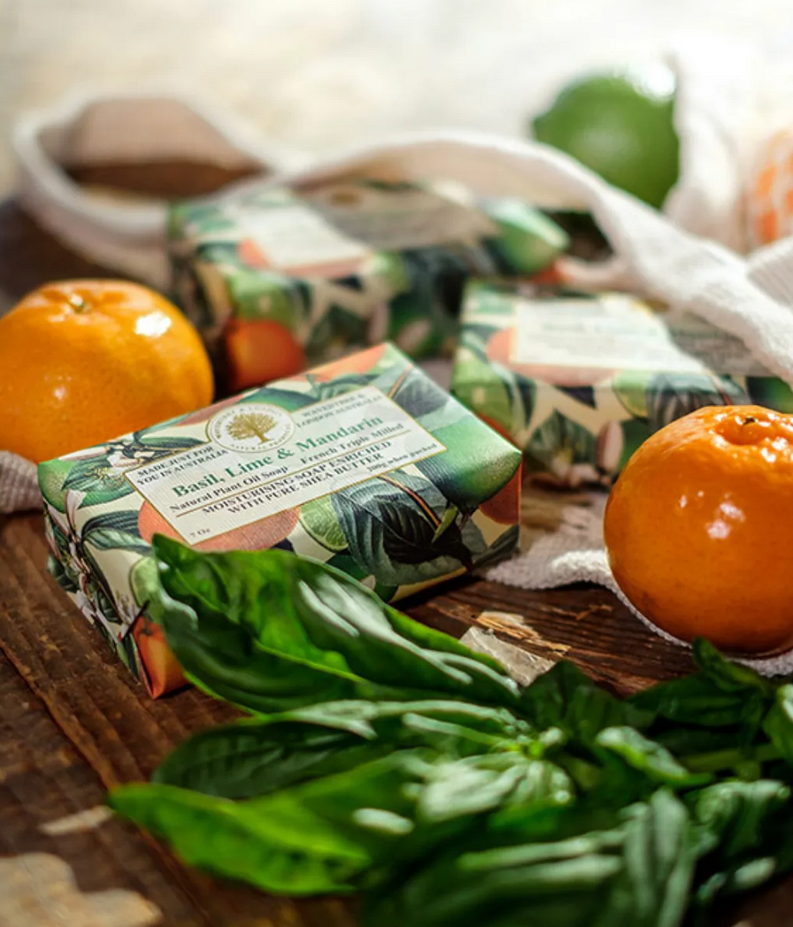 Basil Lime & Mandarin Luxury Soap Bar