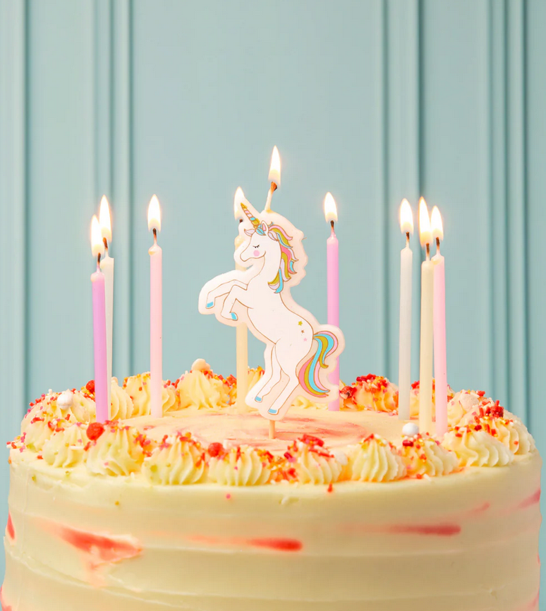 Rainbow Pastel Birthday Candles - 16 Pack