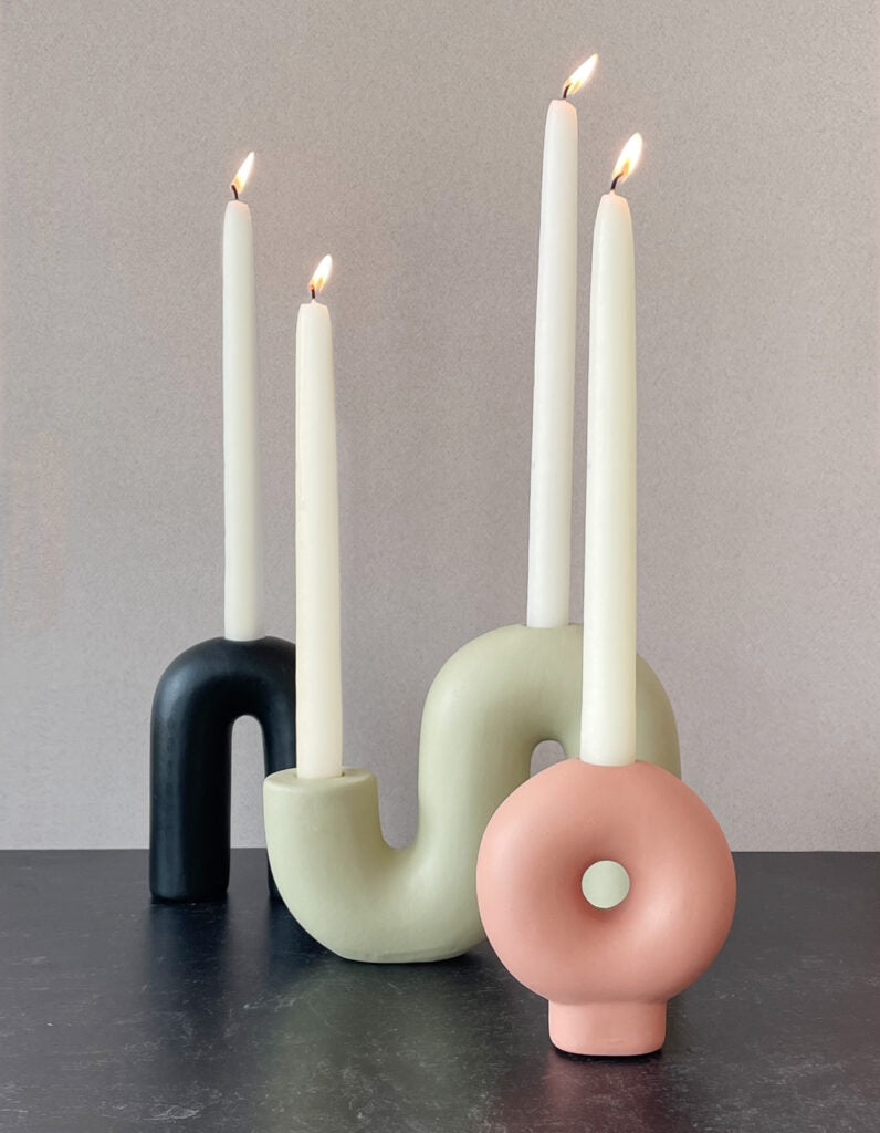 Natural White Taper Candles | Set of 5