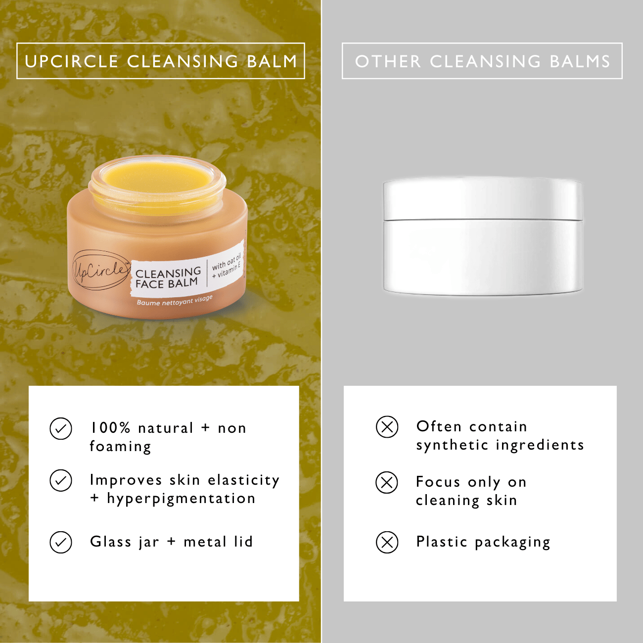 Cleansing Face Balm with Oat Oil + Vitamin E