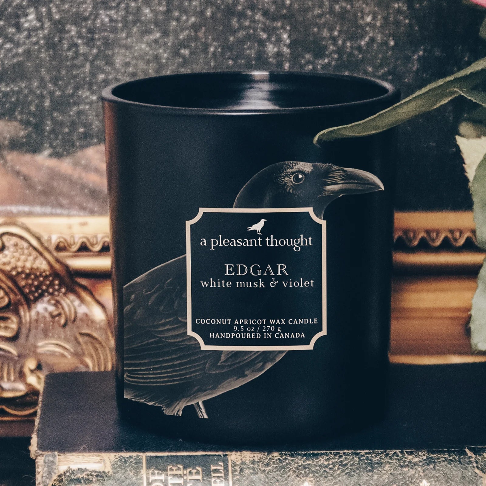 EDGAR | White Musk & Violet | Raven Candle