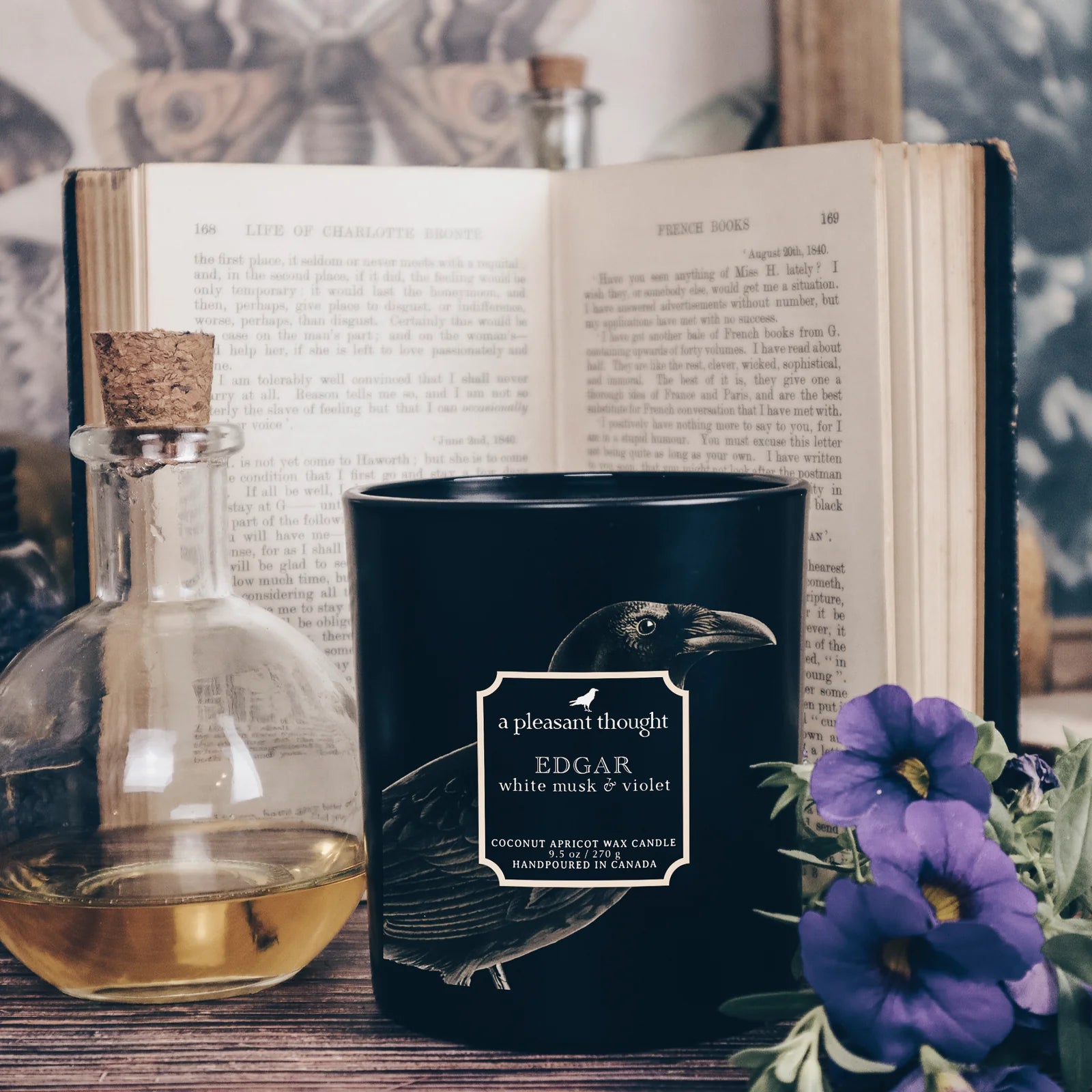 EDGAR | White Musk & Violet | Raven Candle