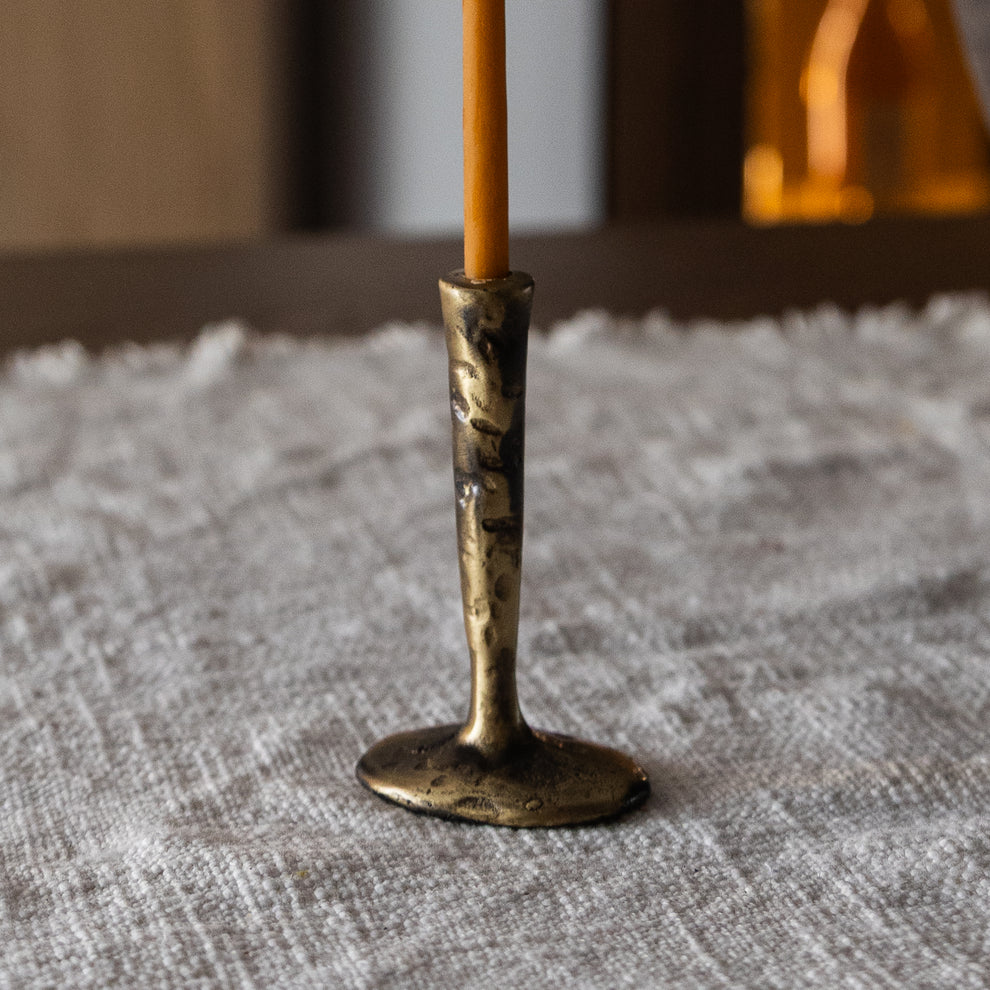 Mini Antique Brass Candlestick
