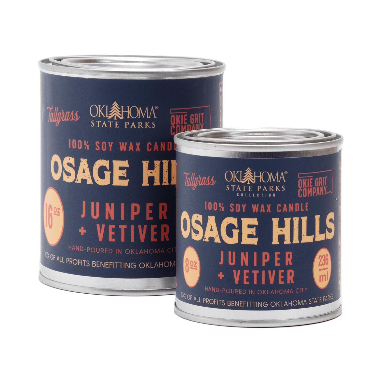 Osage Hills: Juniper + Vetiver Soy Wax Candle