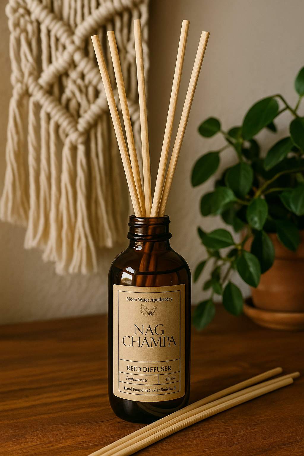 Nag Champa - REED DIFFUSER, Classic Incense Inspired Home Fragrance