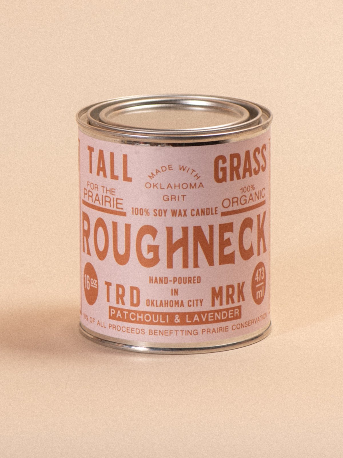 Roughneck: Patchouli + Lavender Soy Wax Candle
