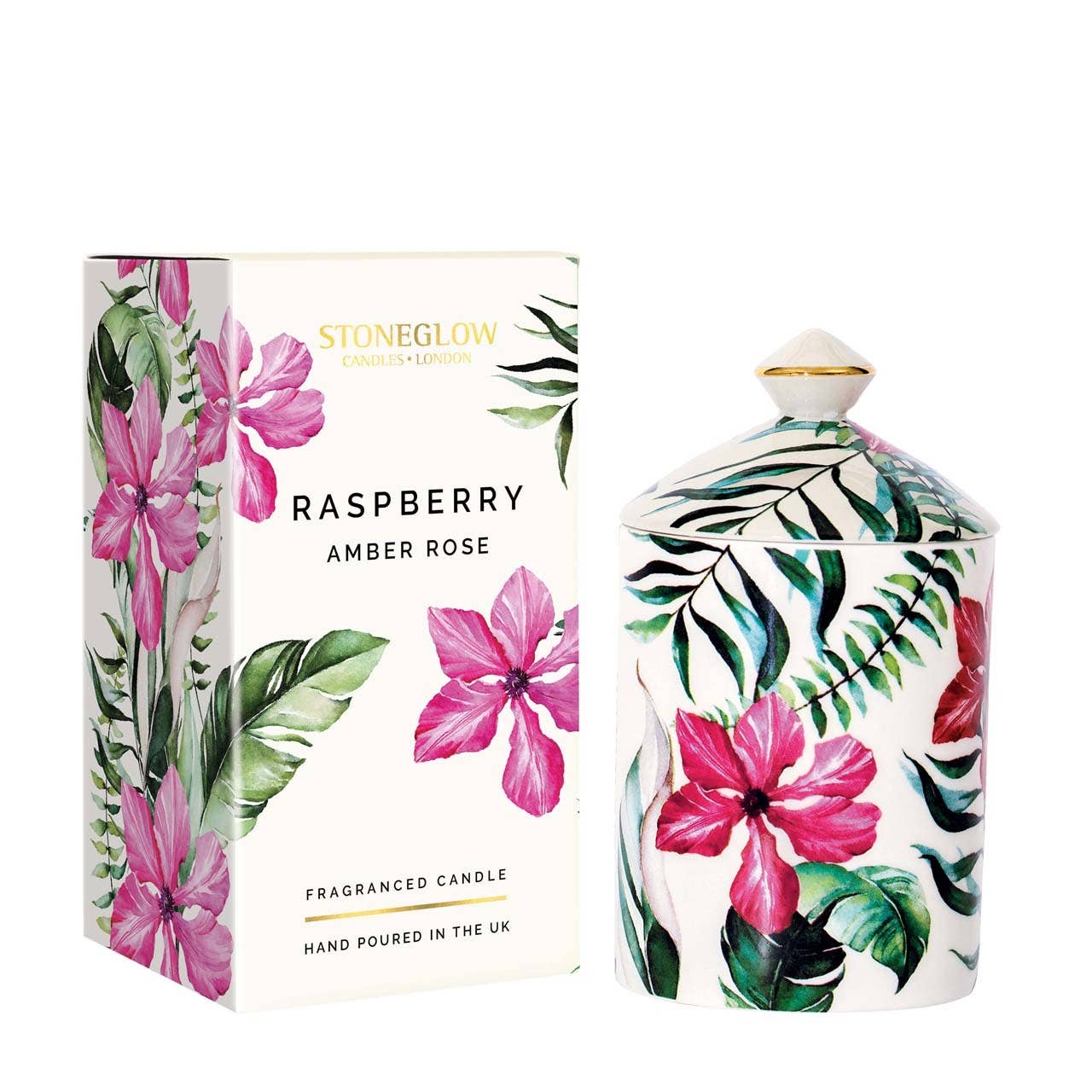 Urban Botanics - Raspberry | Amber Rose - Ceramic Candle