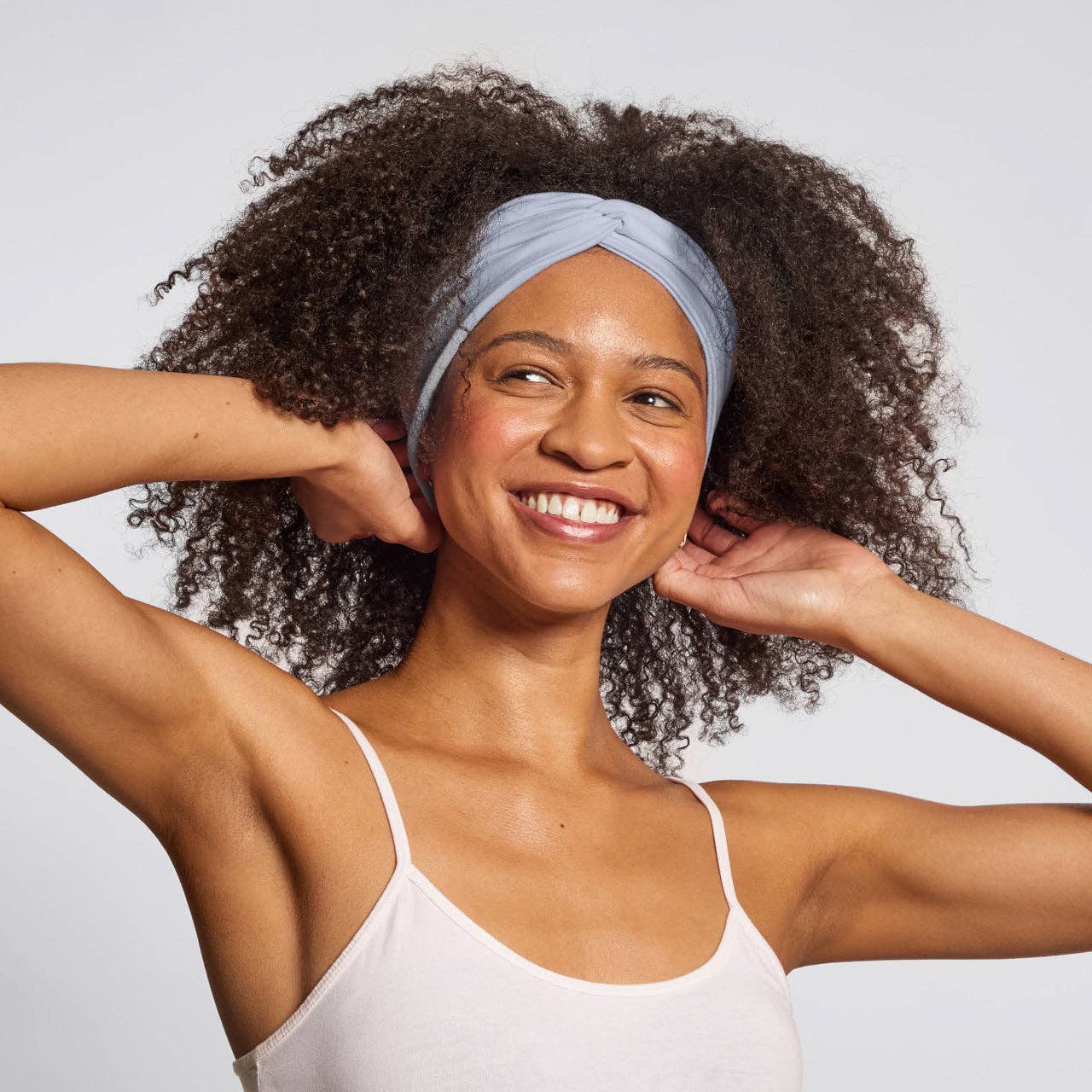 Recycled Fabric Wide Twist Headbands 2pc Set -Garden Bouquet