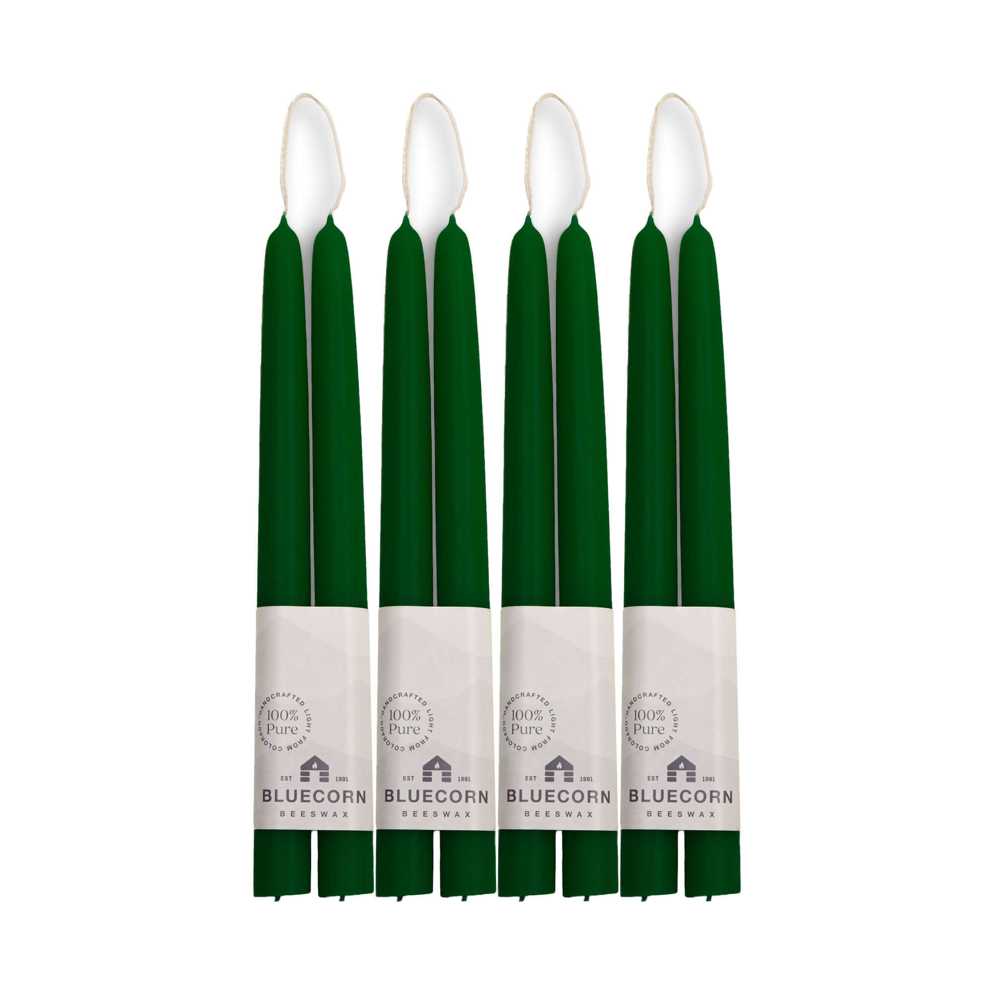 Hand-Dipped Beeswax Taper Candles - Bulk 4-Pair Bundle