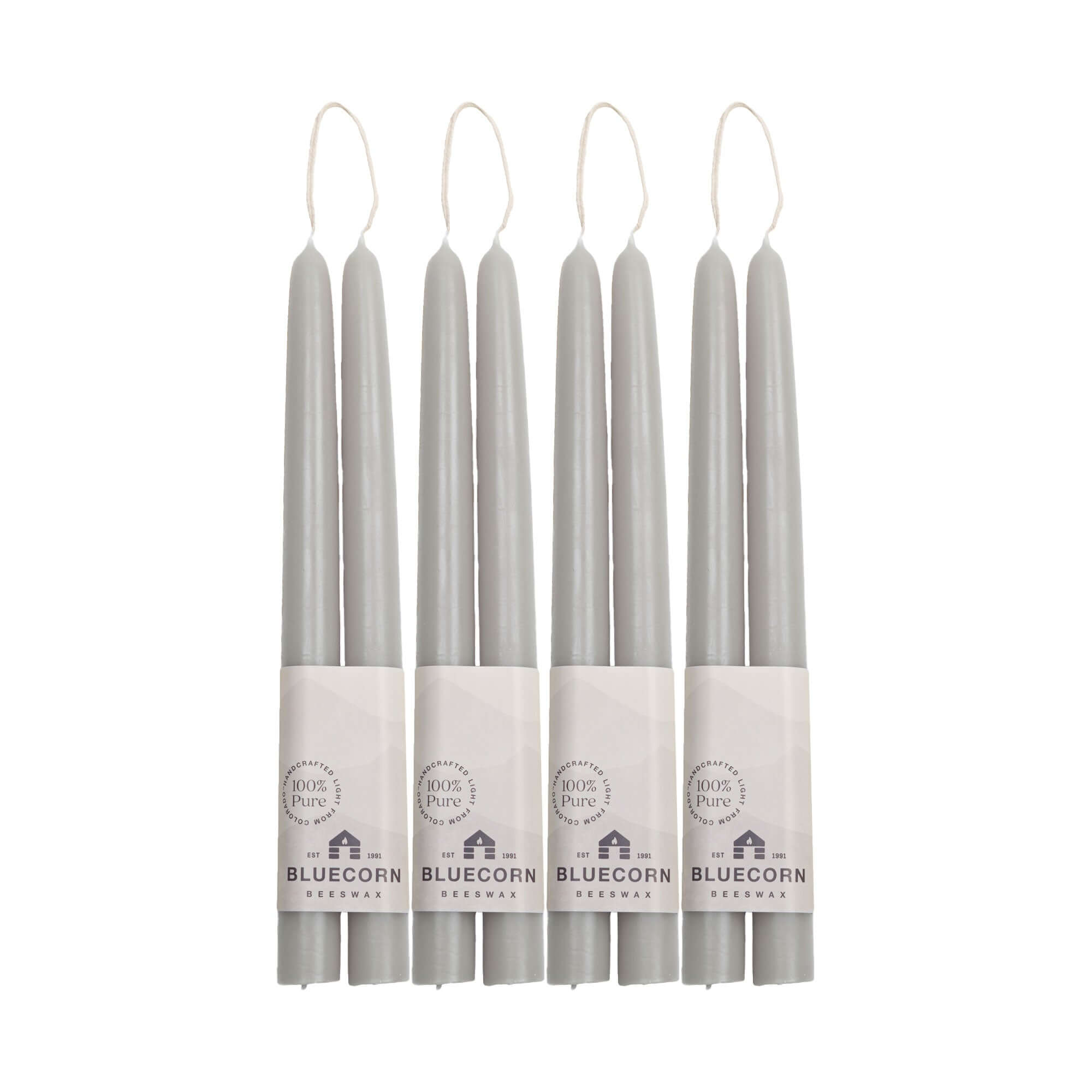 Hand-Dipped Beeswax Taper Candles - Bulk 4-Pair Bundle