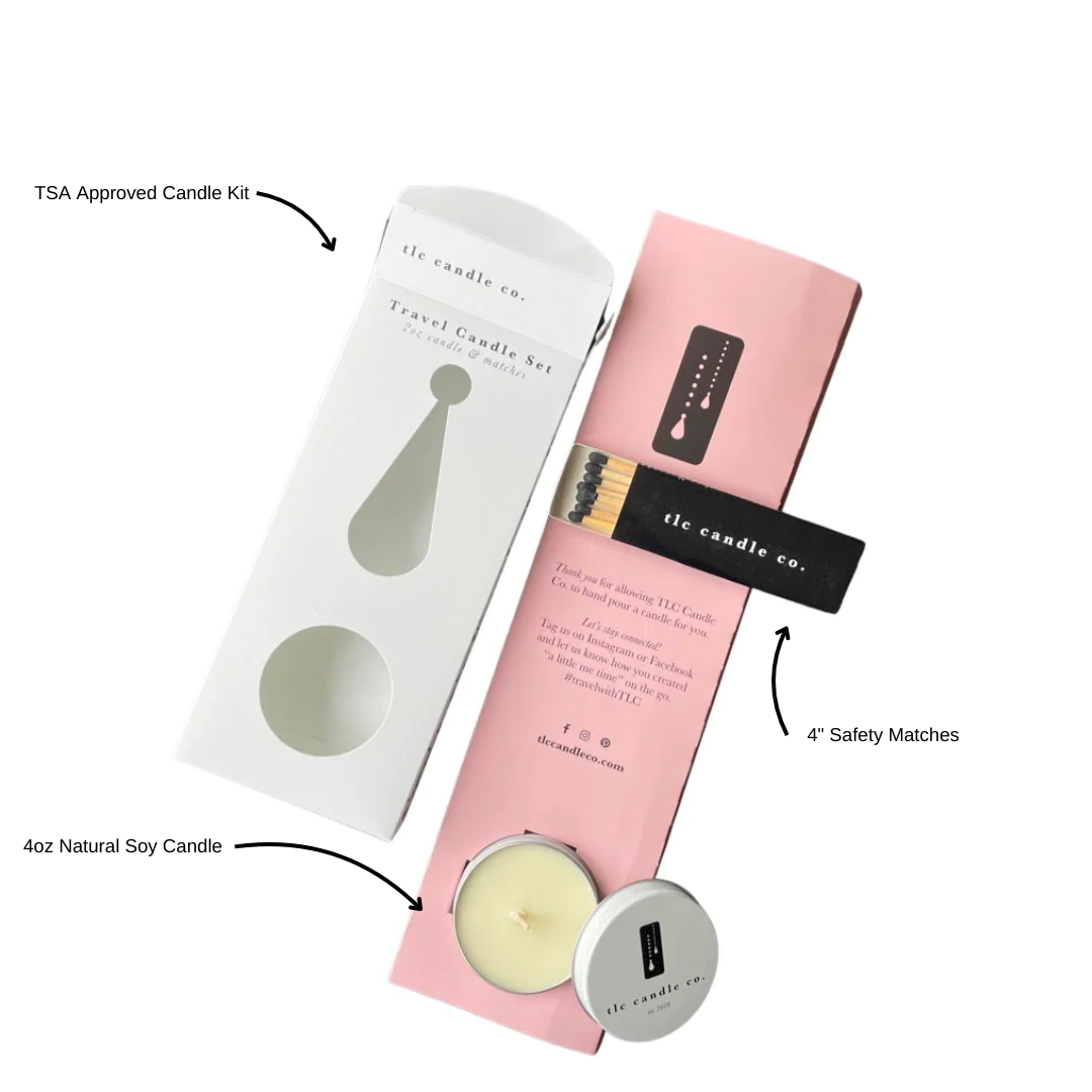 Travel Candle with Matches - White Tea