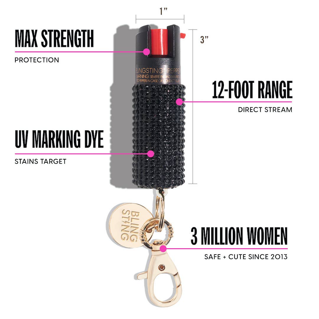 Pepper Spray | Black Rhinestone