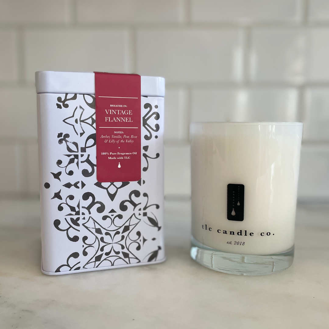 Vintage Flannel - Amber Vanilla and Pear Soy Candle