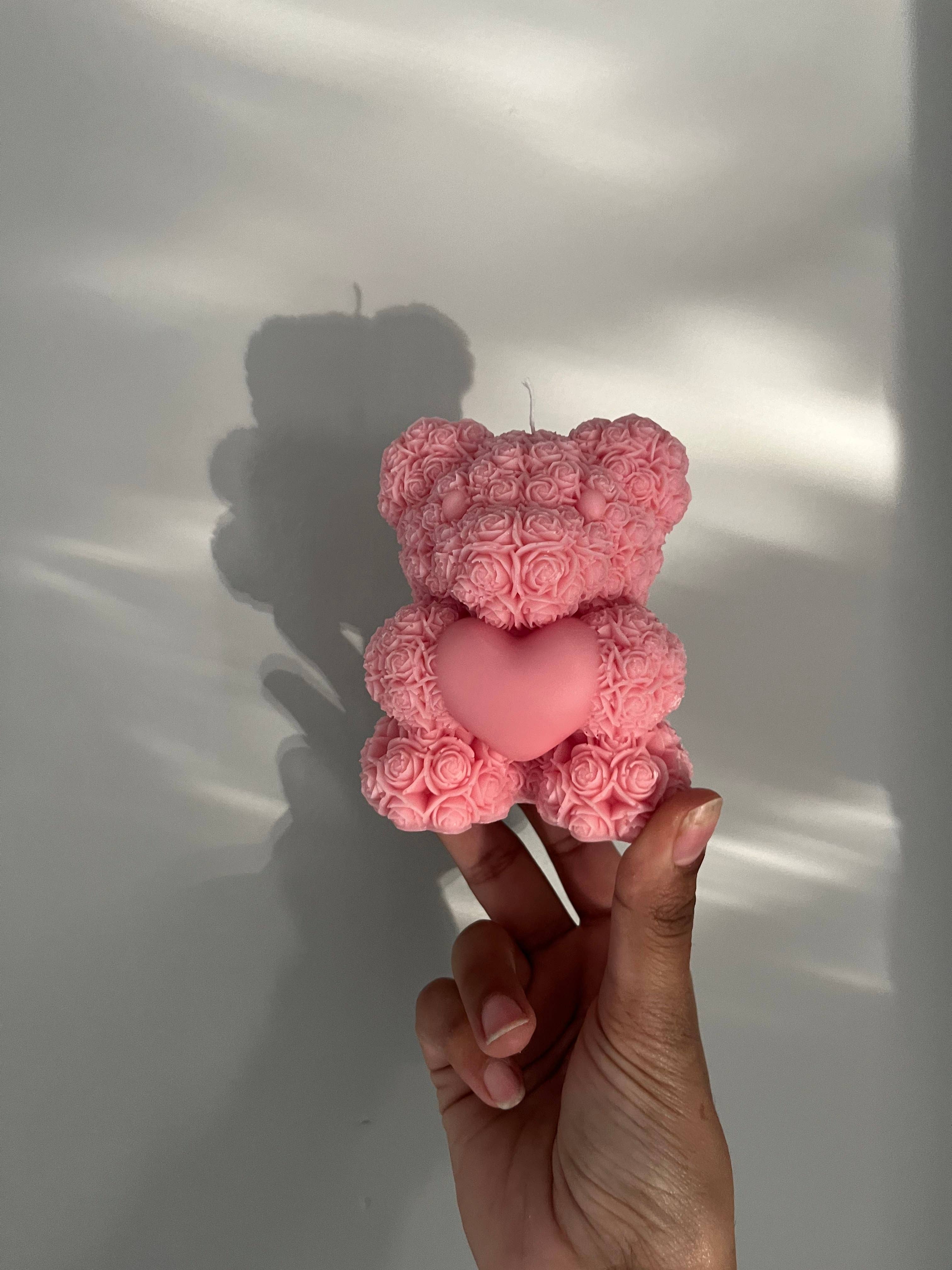 Flower Bear Candle | Pink