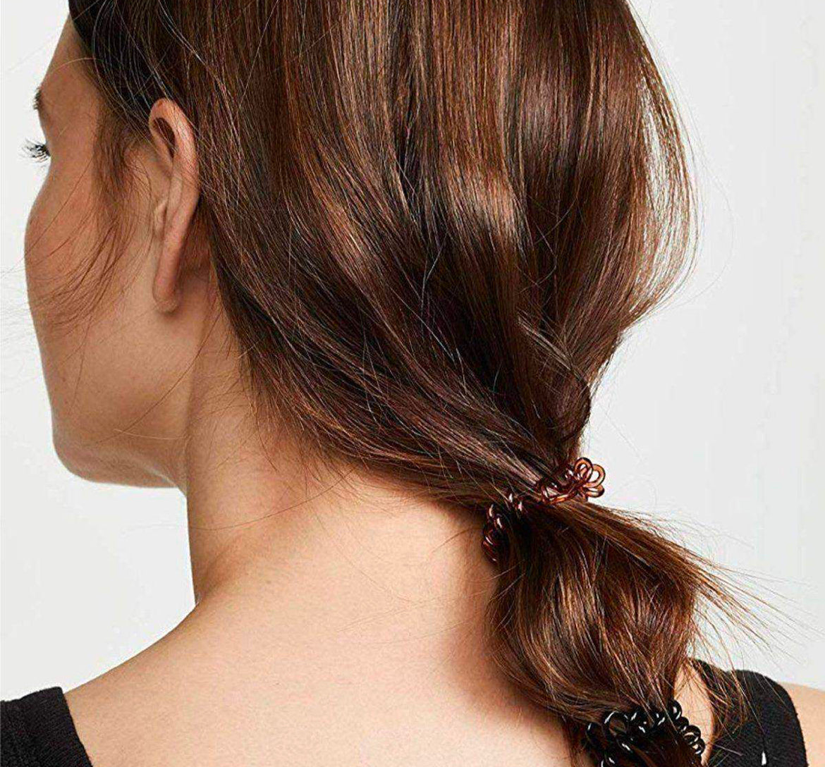 Spiral Hair Ties 8 Pack - Brunette