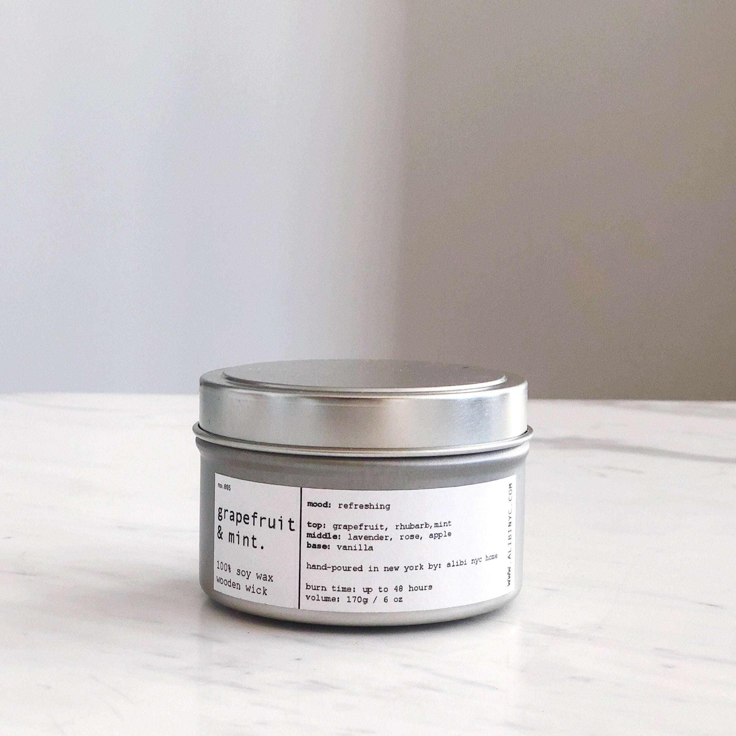 SWEET GRAPEFRUIT | 100% SOY TRAVEL SIZE CANDLE
