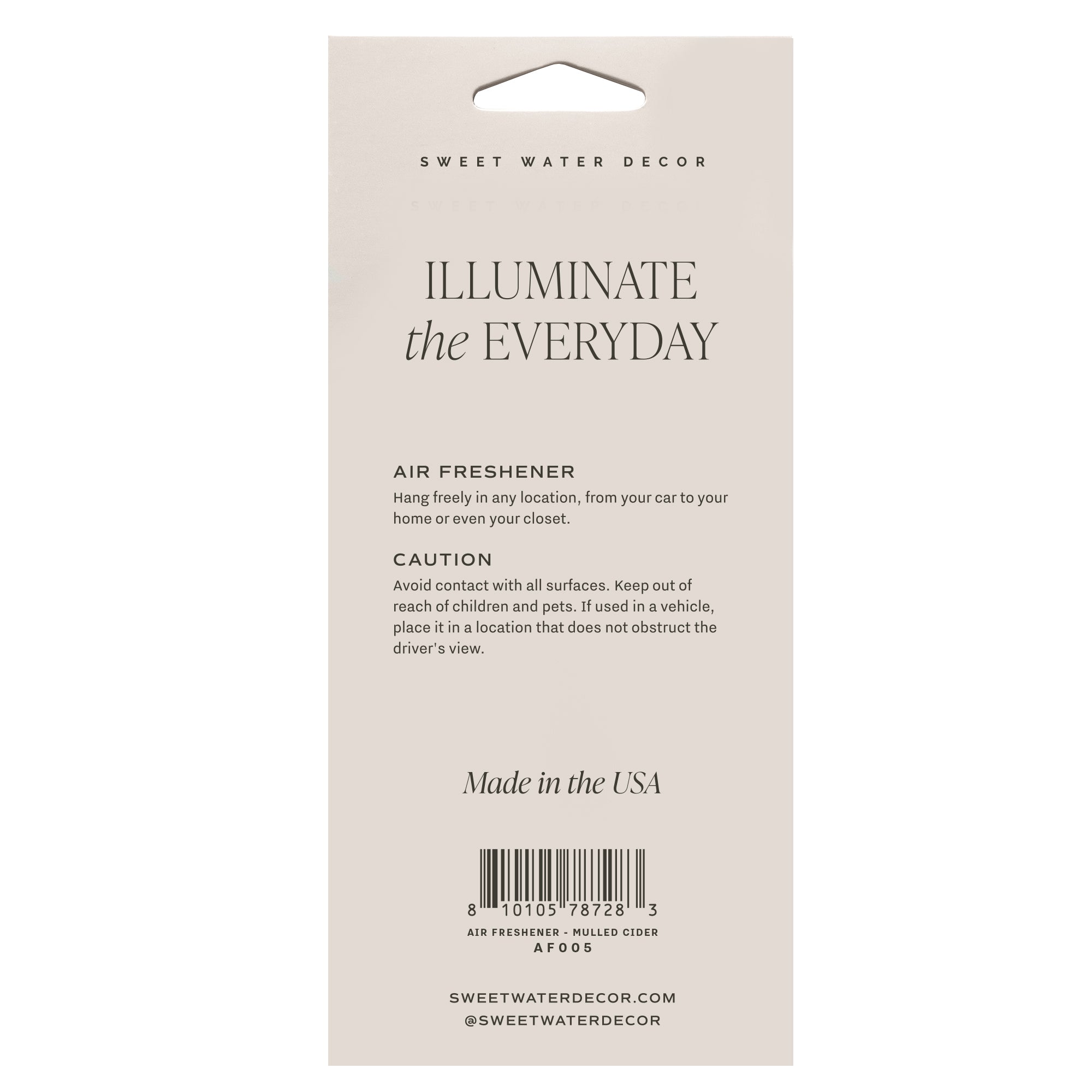 Mulled Cider Hanging Air Freshener