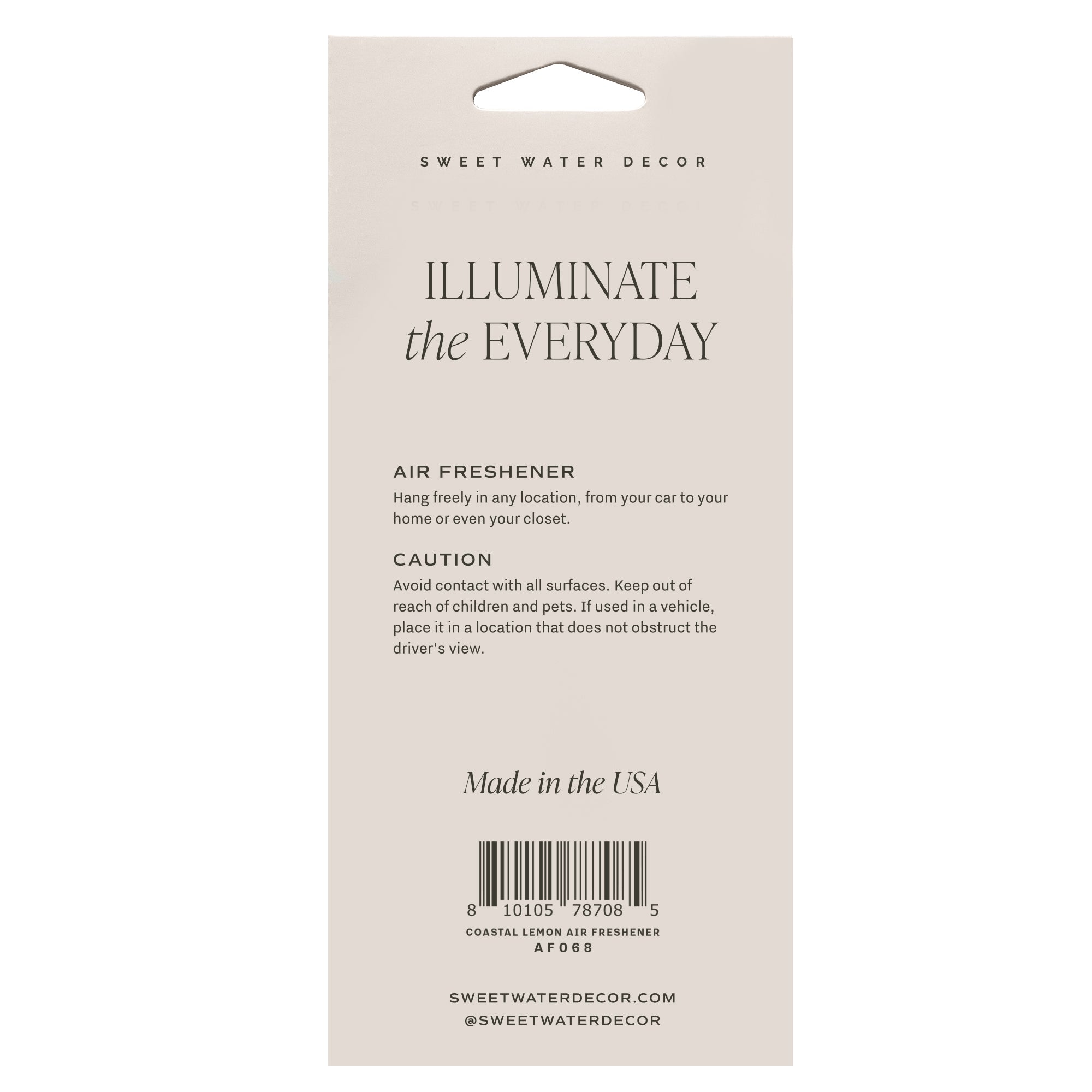 Coastal Lemon Hanging Air Freshener