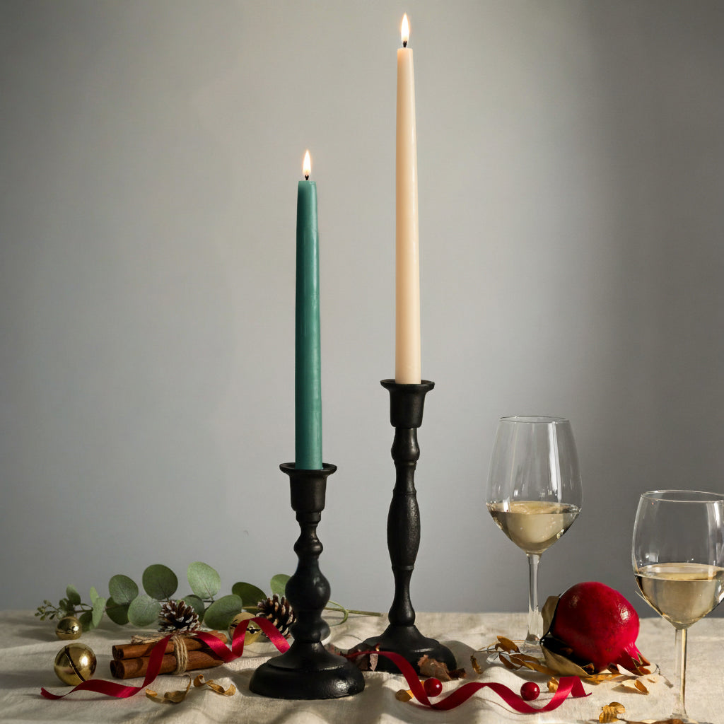 The Dinner Plan Special - Teal & Ivory Beeswax Taper Bundle