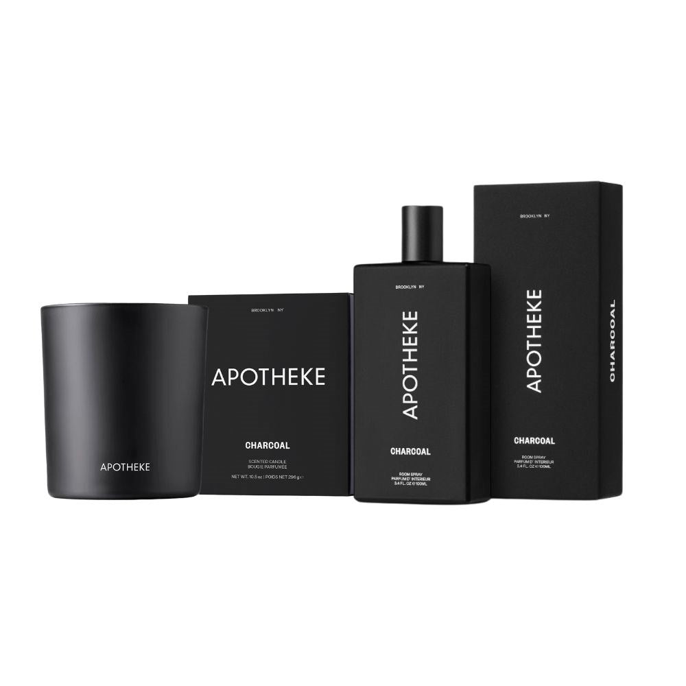 Charcoal Room Spray and Classic Candle Duo