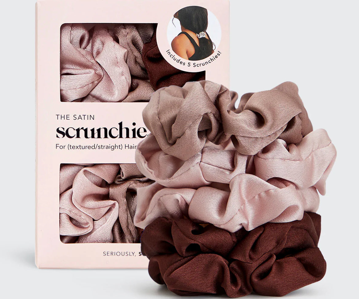 Satin Sleep Scrunchies - Cameo