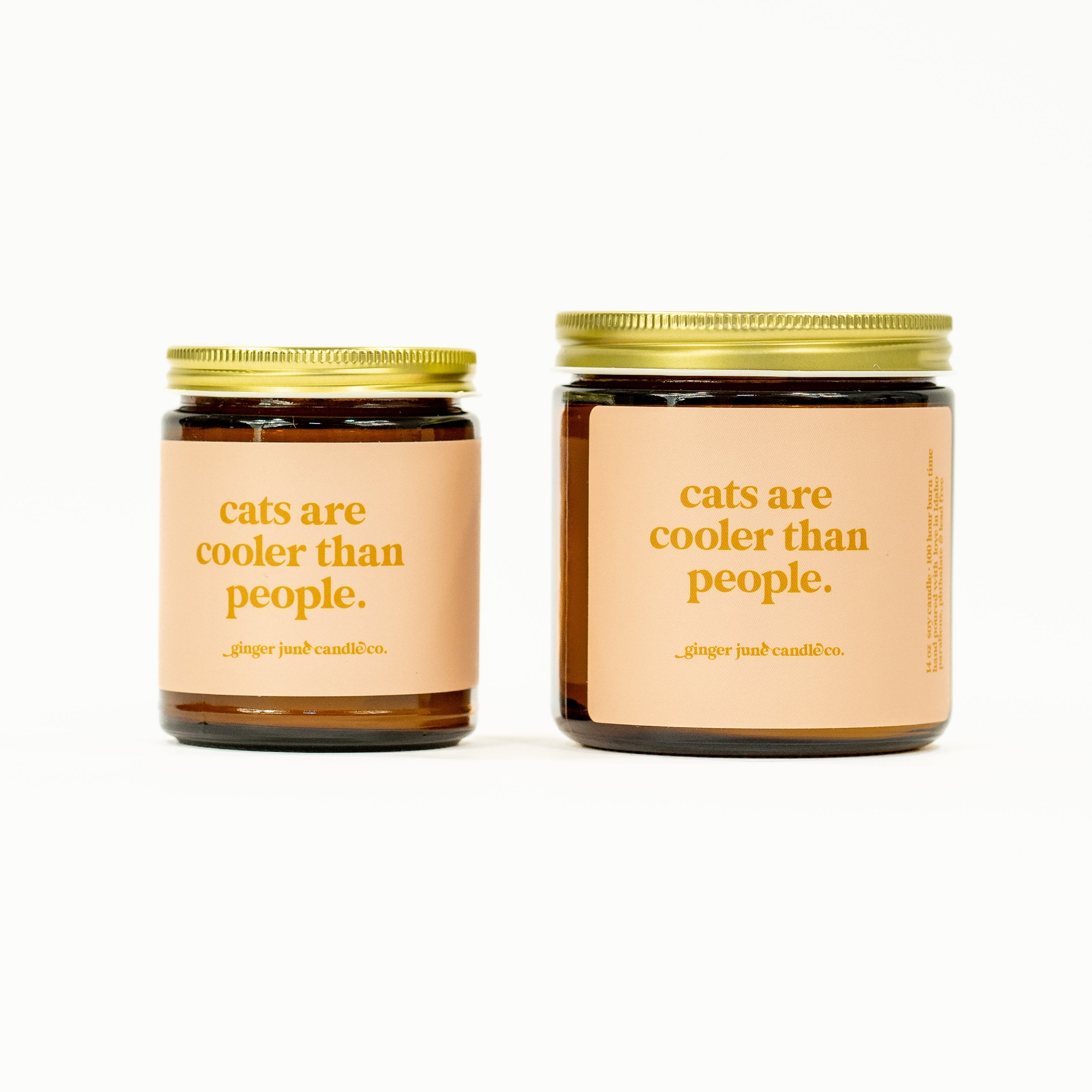 cats are cooler than people • soy candle • 2 sizes, 2 colors to choose from