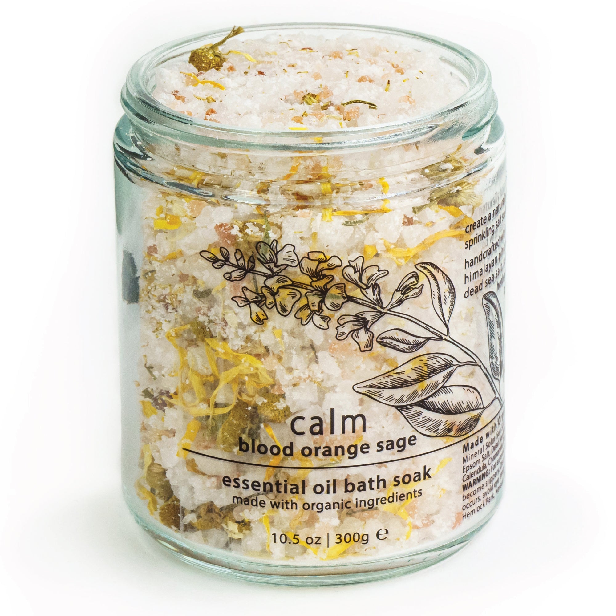 Calm Blood Orange Sage Essential Oil Bath Soak