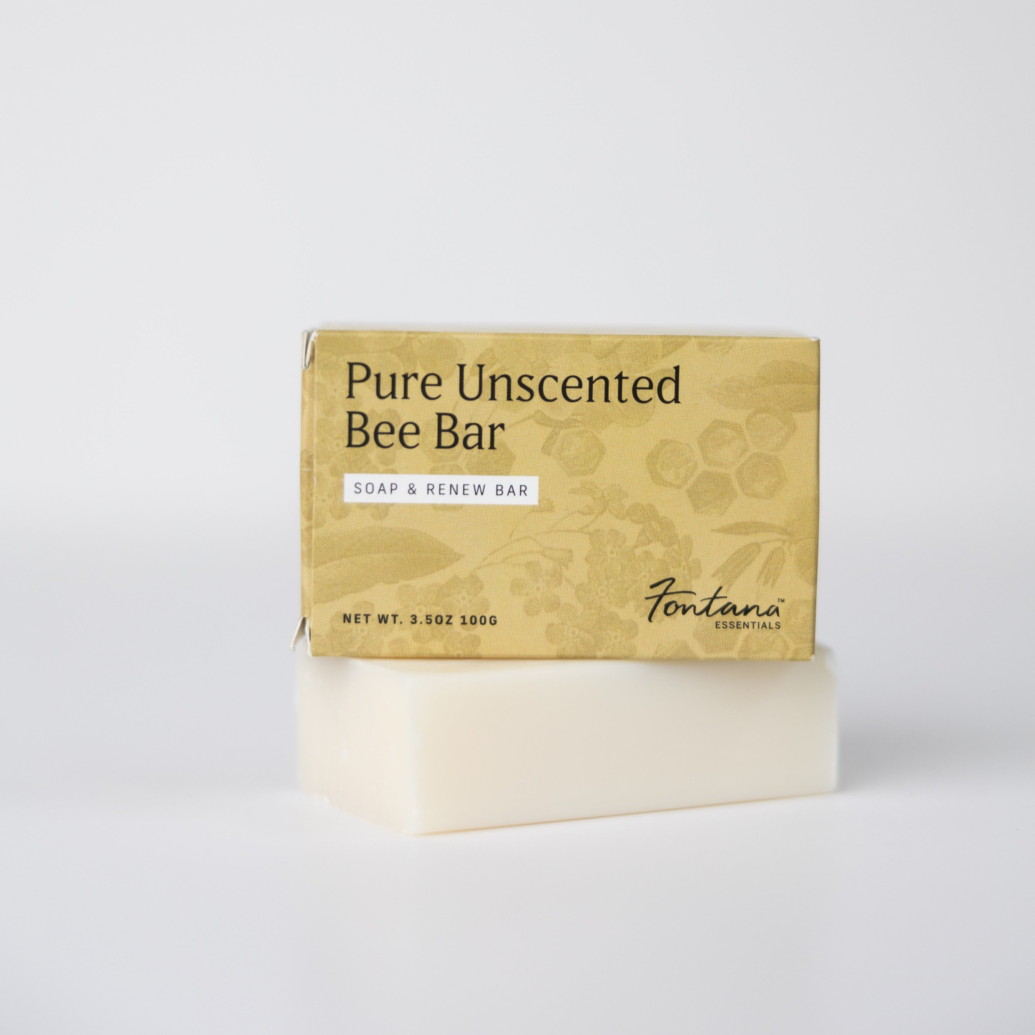 Pure Unscented Bee Bar Soap With Honey