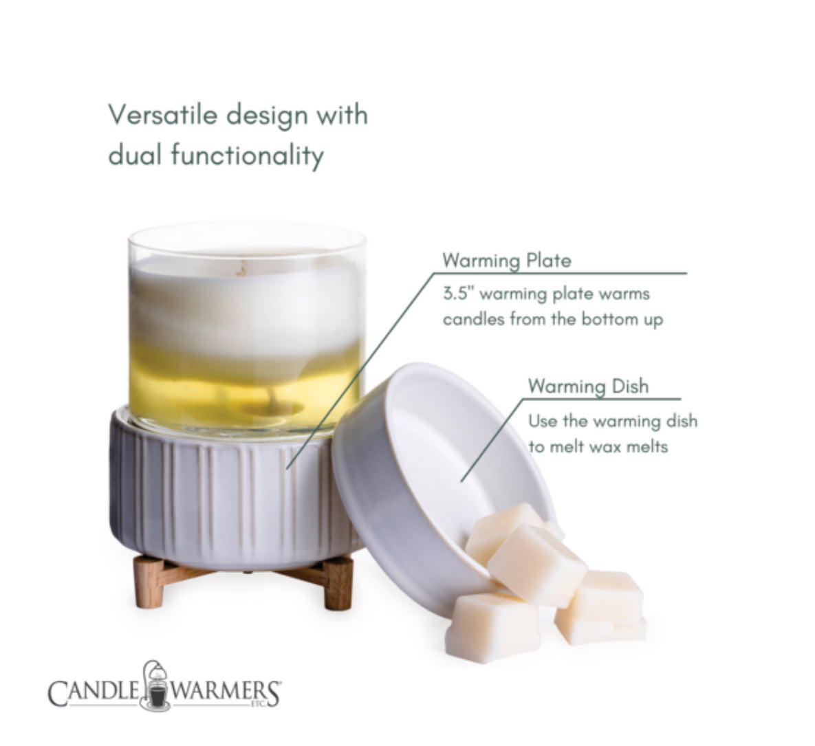 Ceramic & Wood 2-In-1 Classic Fragrance Warmer