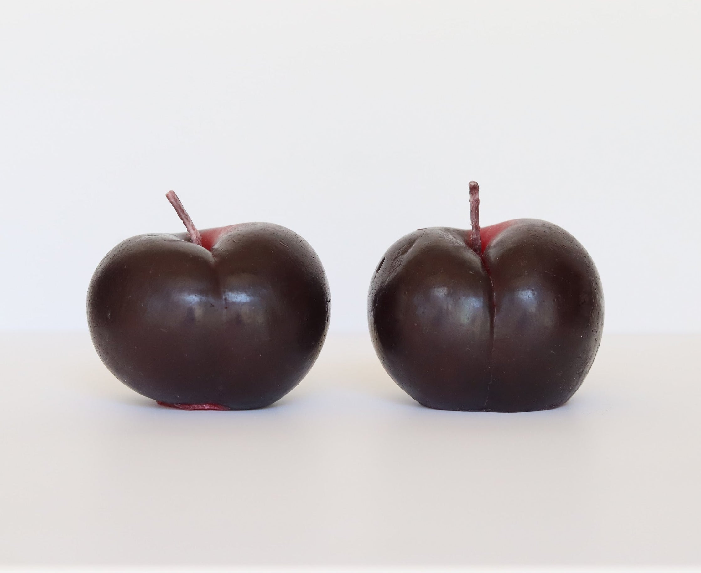Plum Beeswax Candle - Set of 2